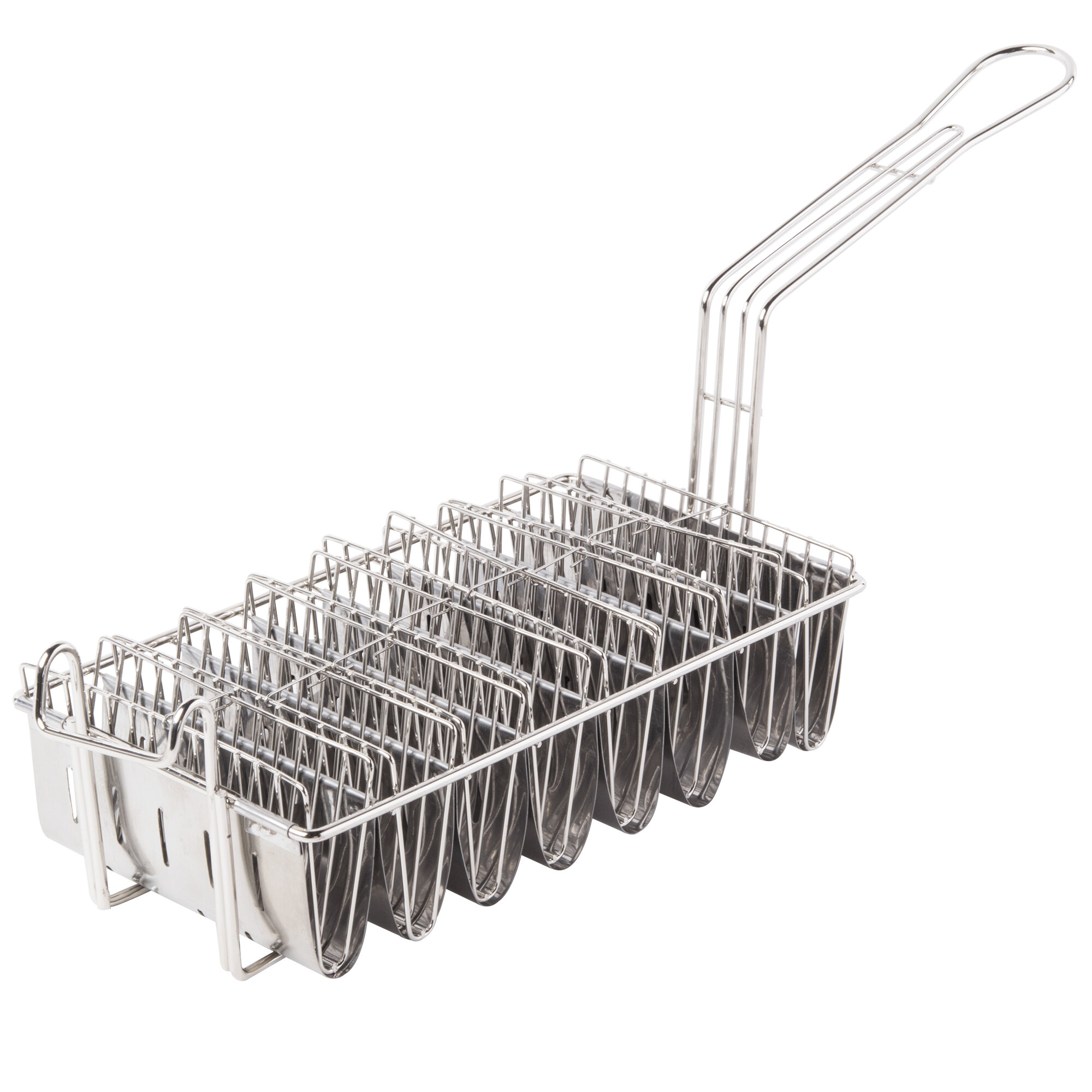 Taco Fryer Basket 8 Slots, 12" x 7" x 4 1/2"