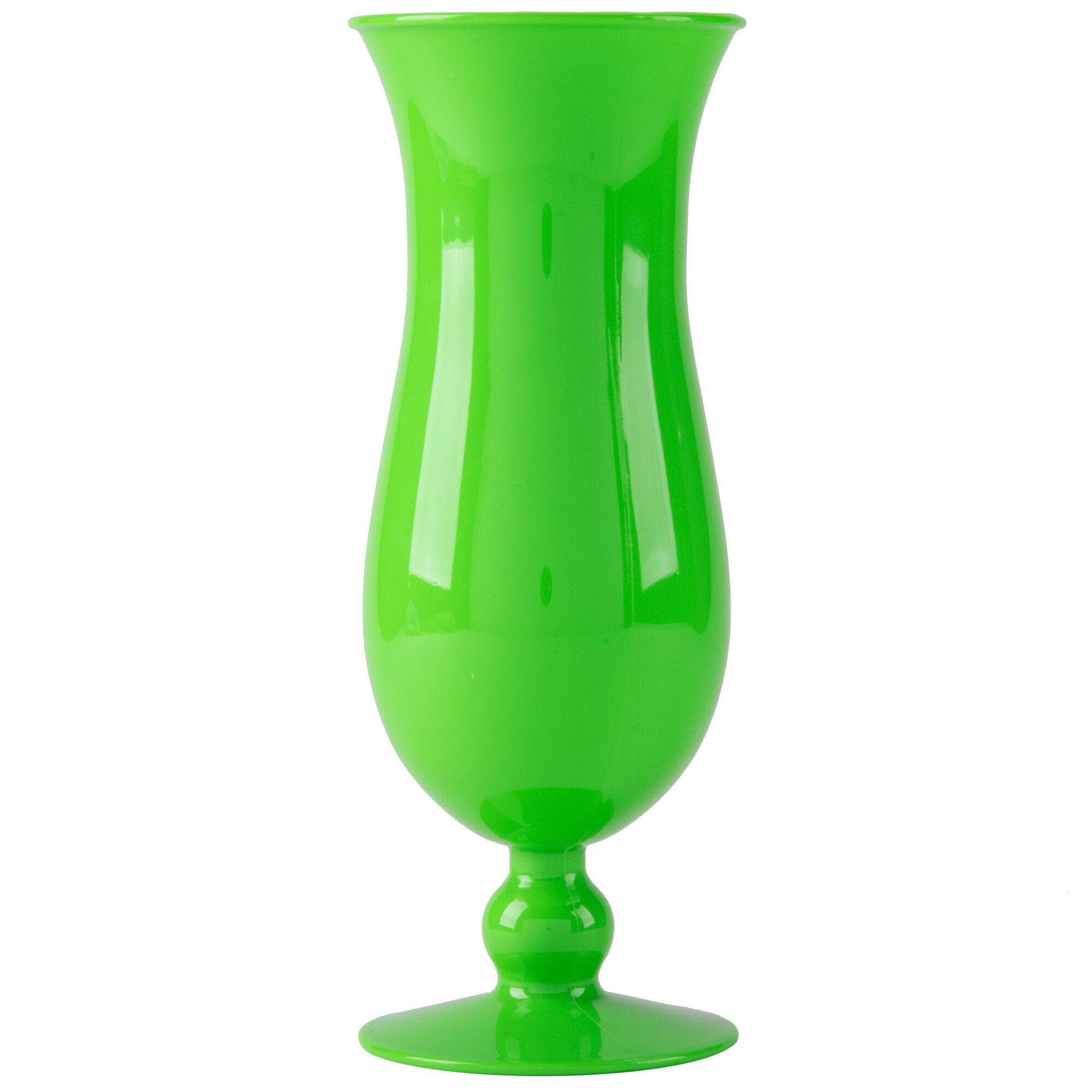 GET HUR1G Cheers 15 oz. Green Plastic Hurricane Glass 24/Case