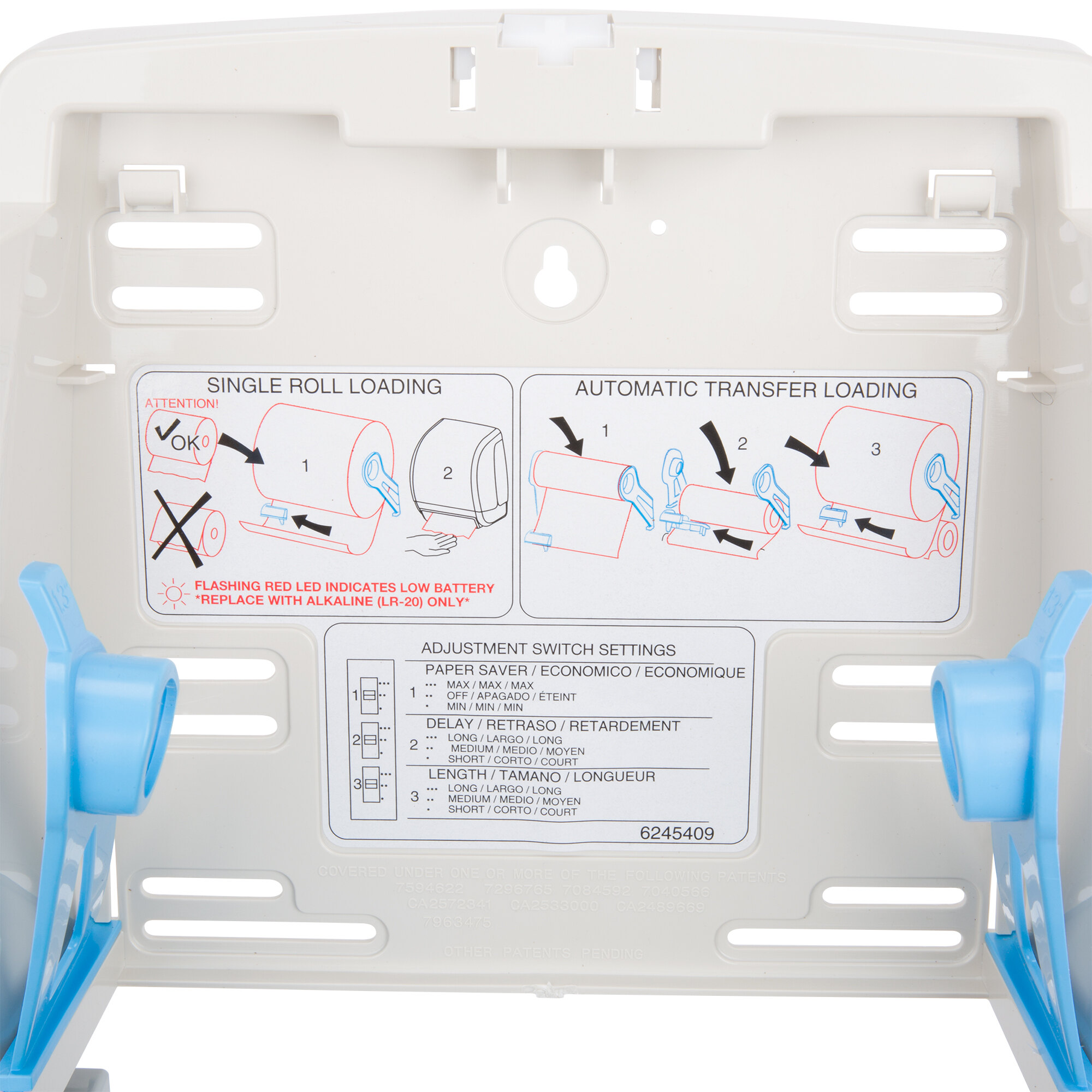 Bobrick B72974 Automatic Universal Navy Blue SurfaceMounted Roll