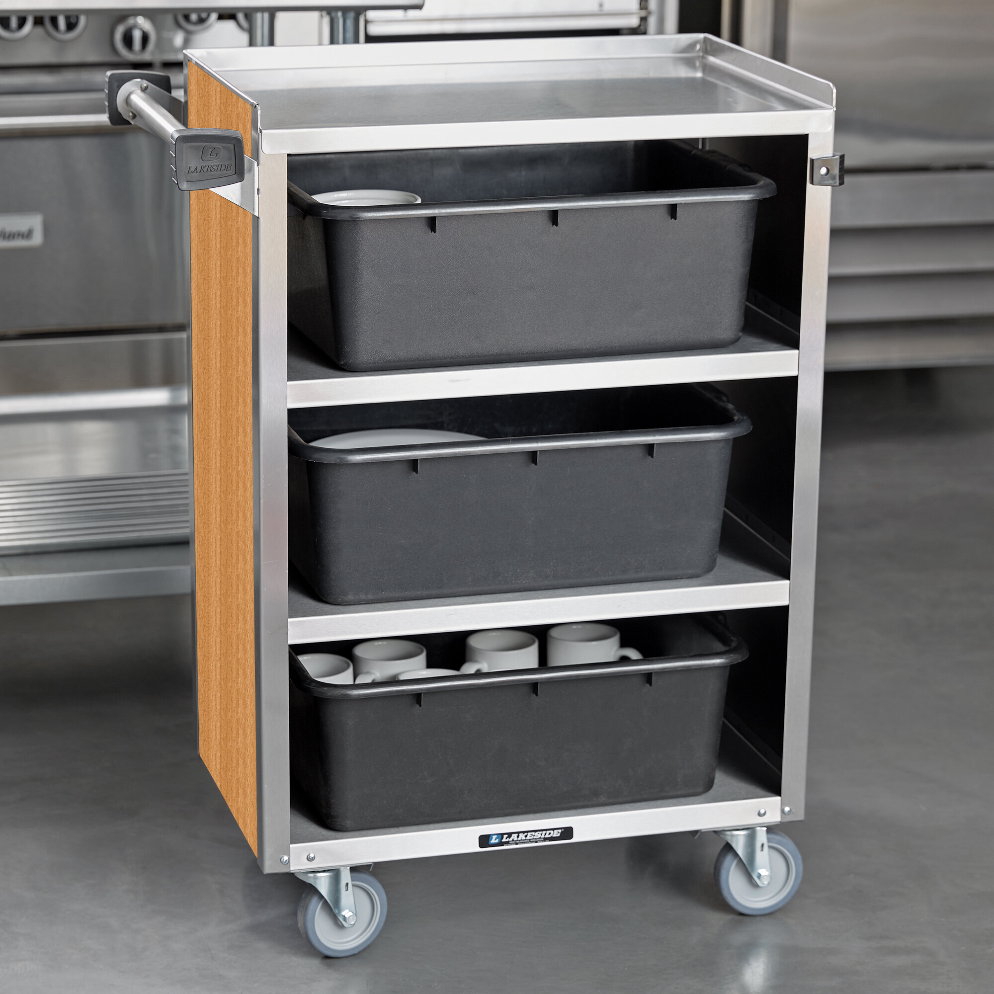 Lakeside Lm Shelf Medium Duty Stainless Steel Utility Cart With