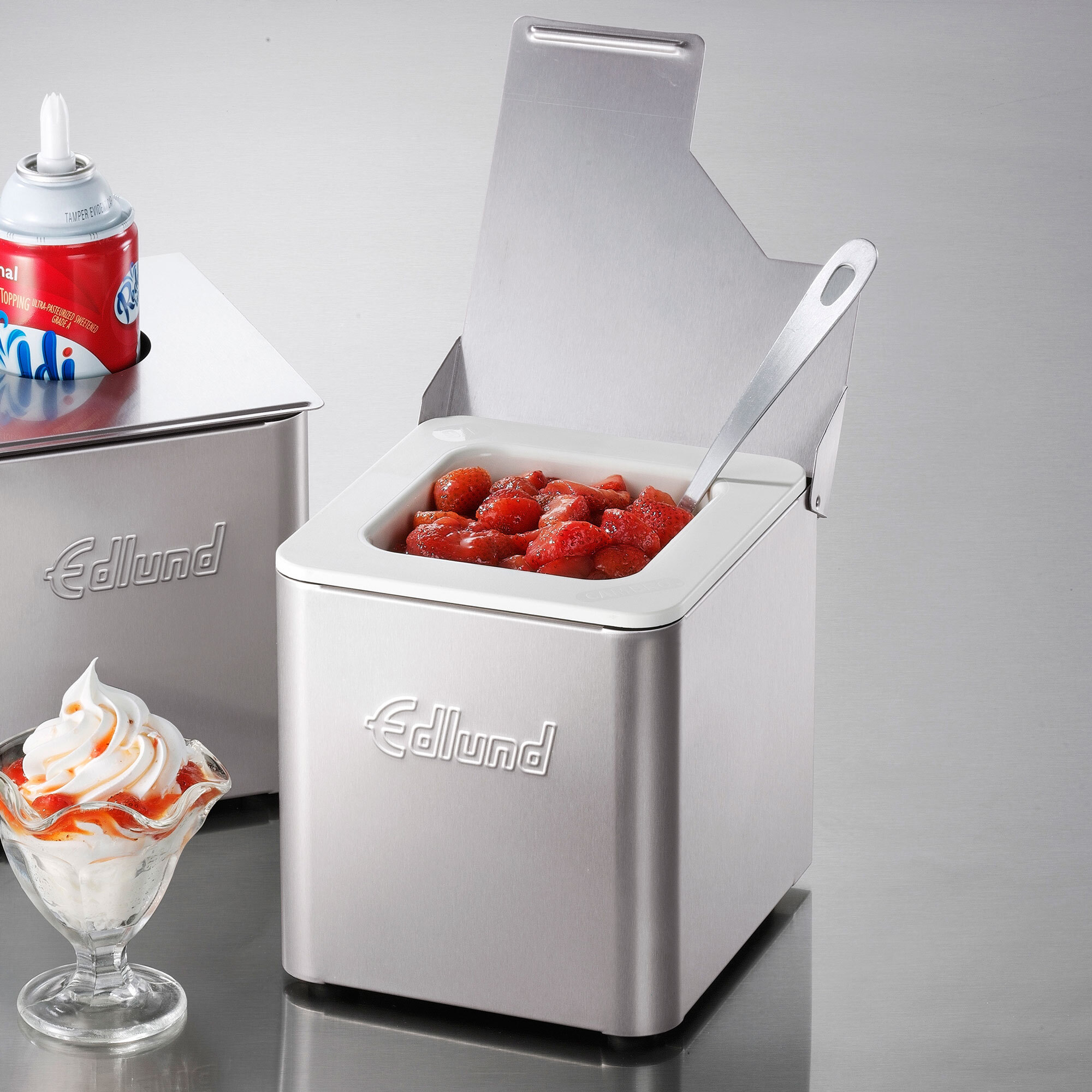 Edlund 79402 Insulated Stainless Steel Condiment Holder with 1/6 Size