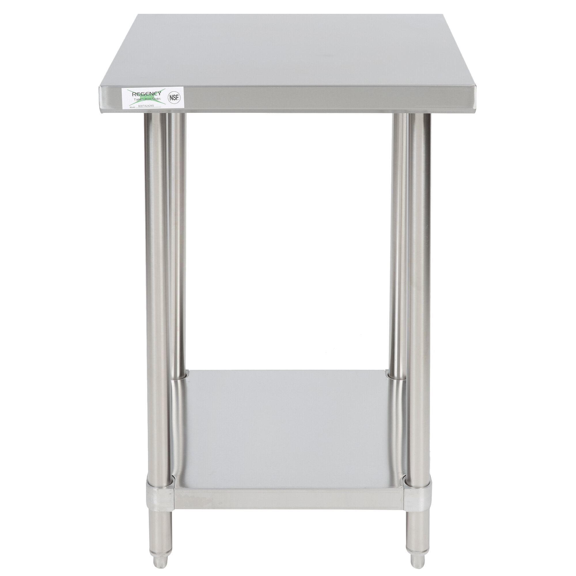 Regency 24" x 24" All 18Gauge 430 Stainless Steel Commercial Work