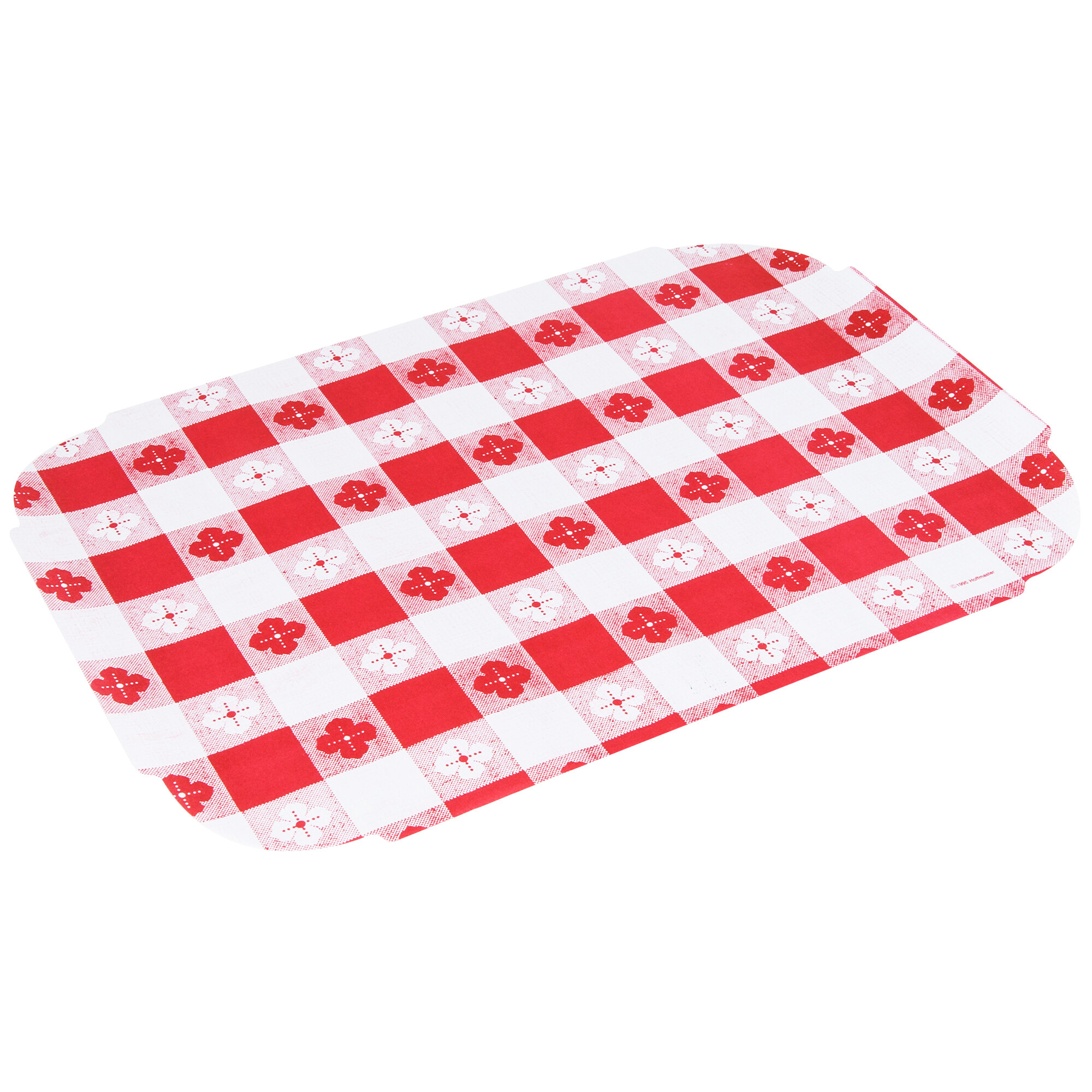 Hoffmaster 309000 10" x 14" Red Gingham Paper Placemat 1000/Case