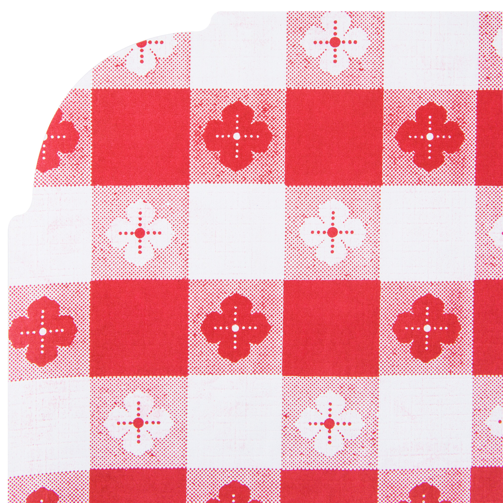 Hoffmaster 309000 10" x 14" Red Gingham Paper Placemat 1000/Case