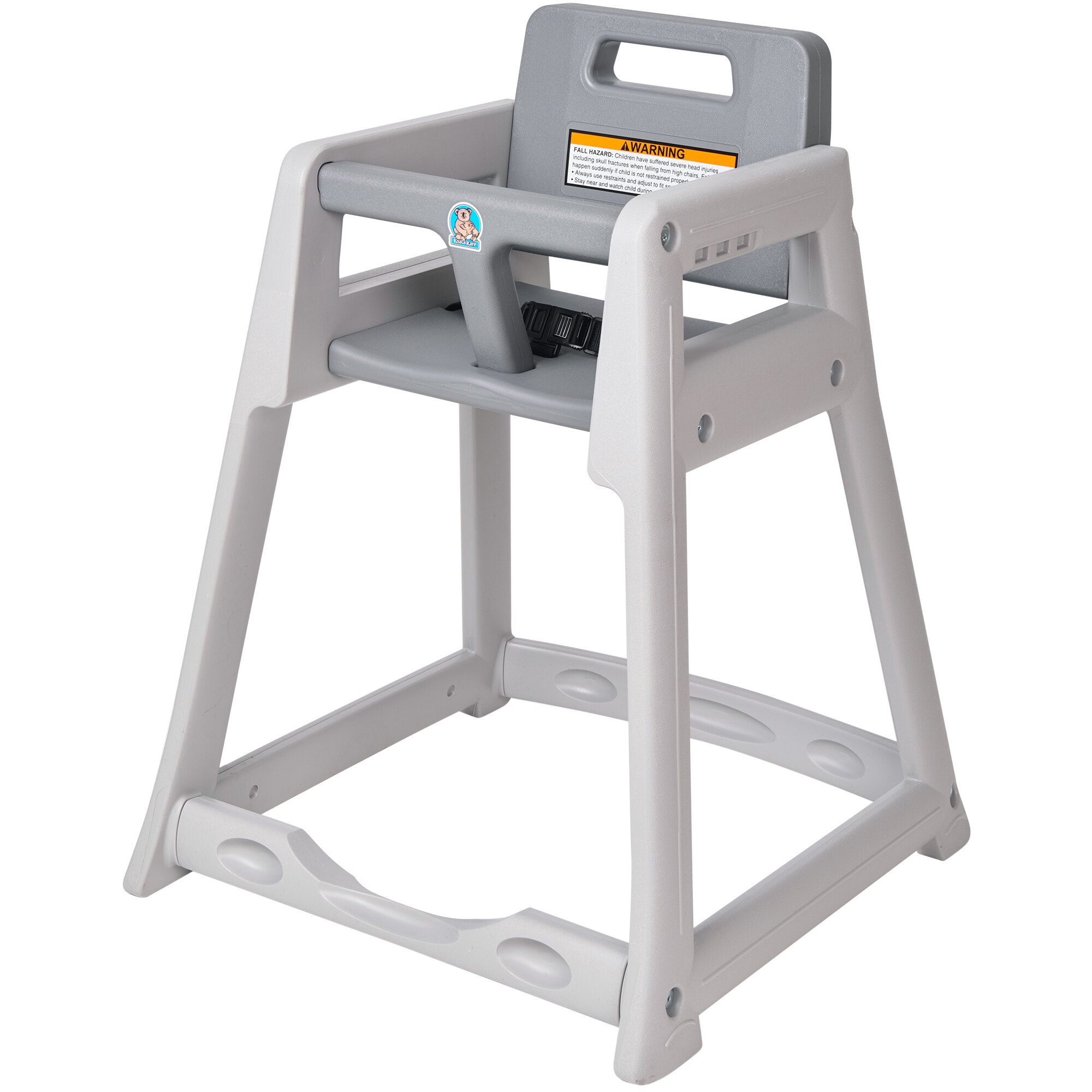 Koala Kare KB95001KD Gray Ready to Assemble Stackable Plastic High Chair