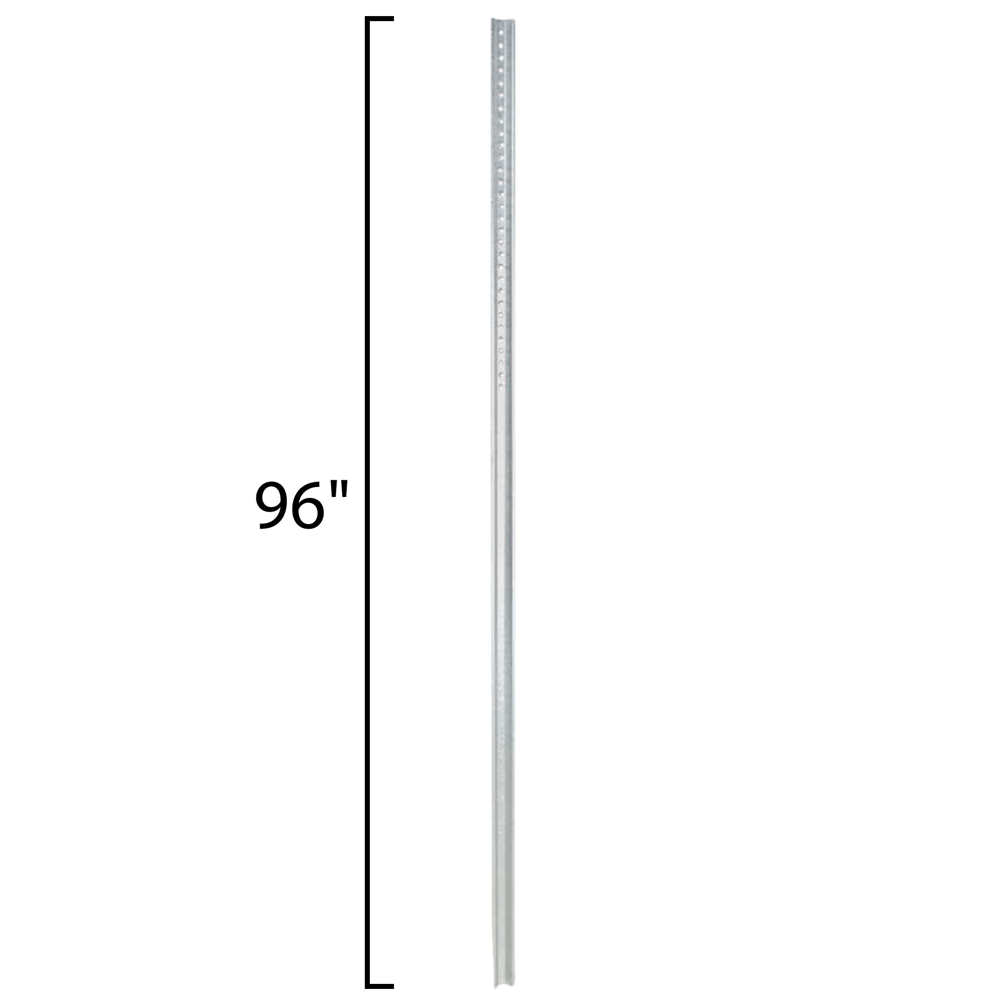 8' Galvanized Steel U Channel Sign Post POST8G