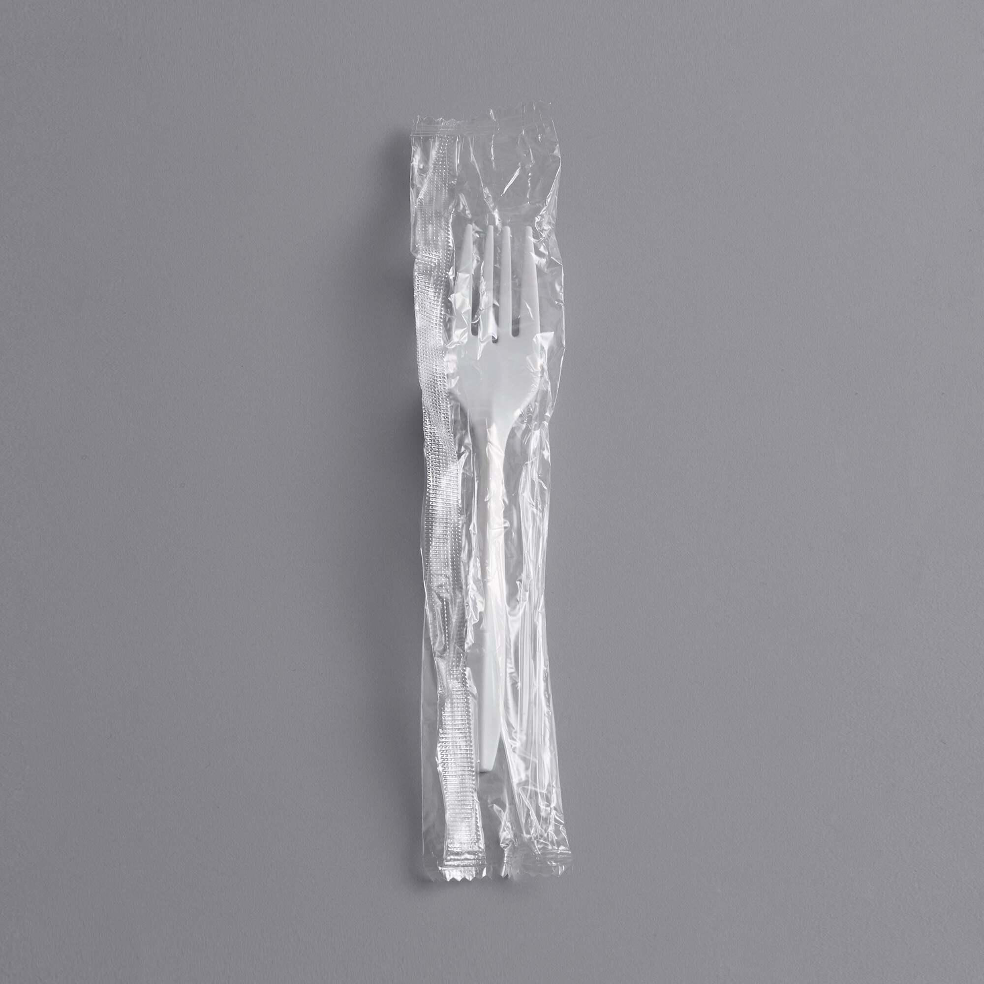 Choice Individually Wrapped Medium Weight White Plastic Fork 1000 Case