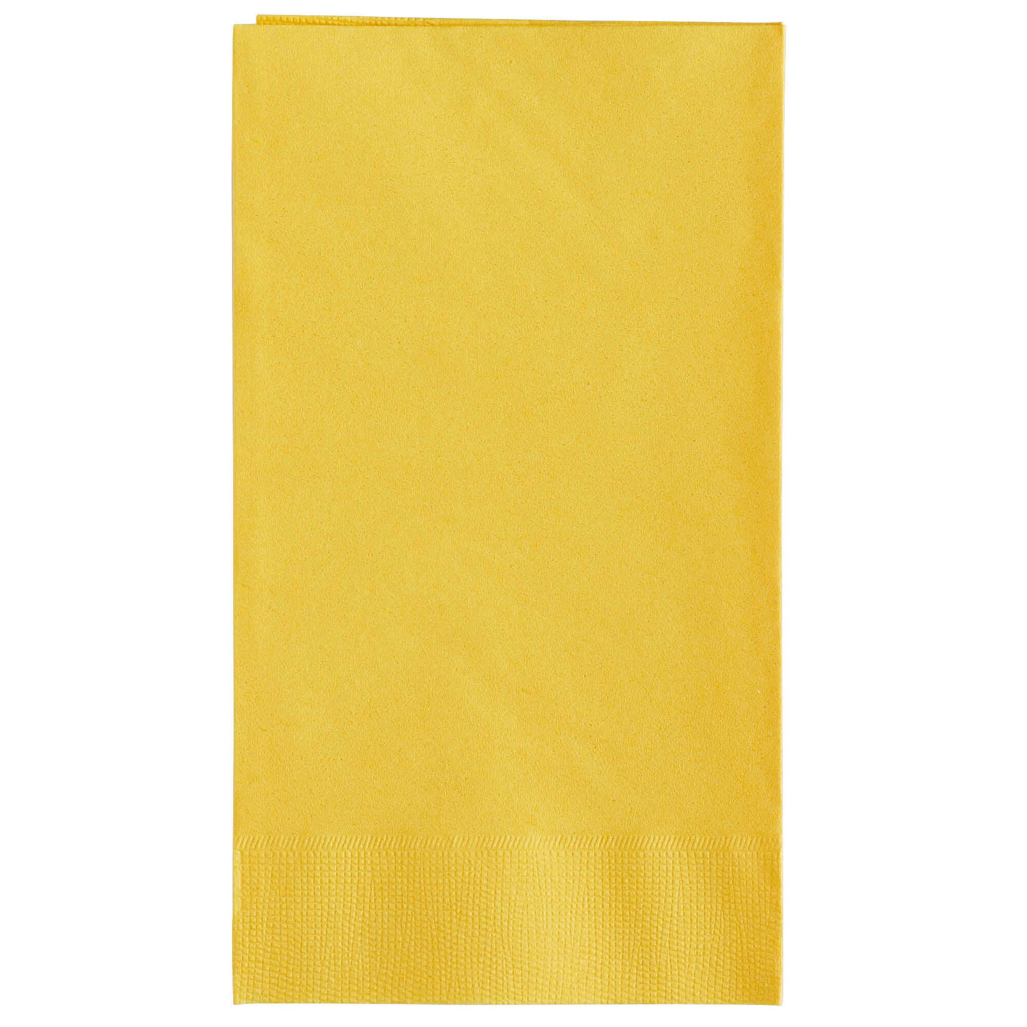 Sunny Yellow Paper Dinner Napkin, Choice 2Ply, 15" x 17" 125/Pack