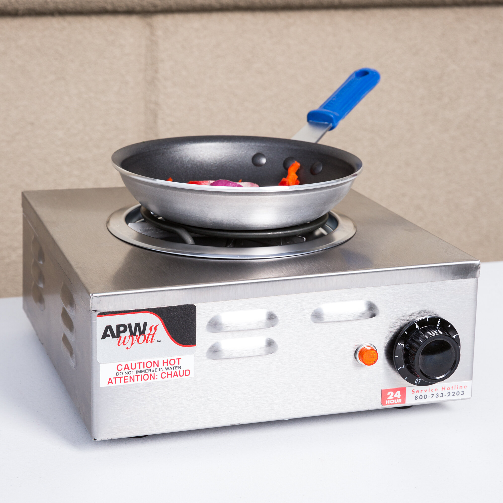 APW Wyott CP1A Workline Single Open Burner Portable Electric Hot Plate