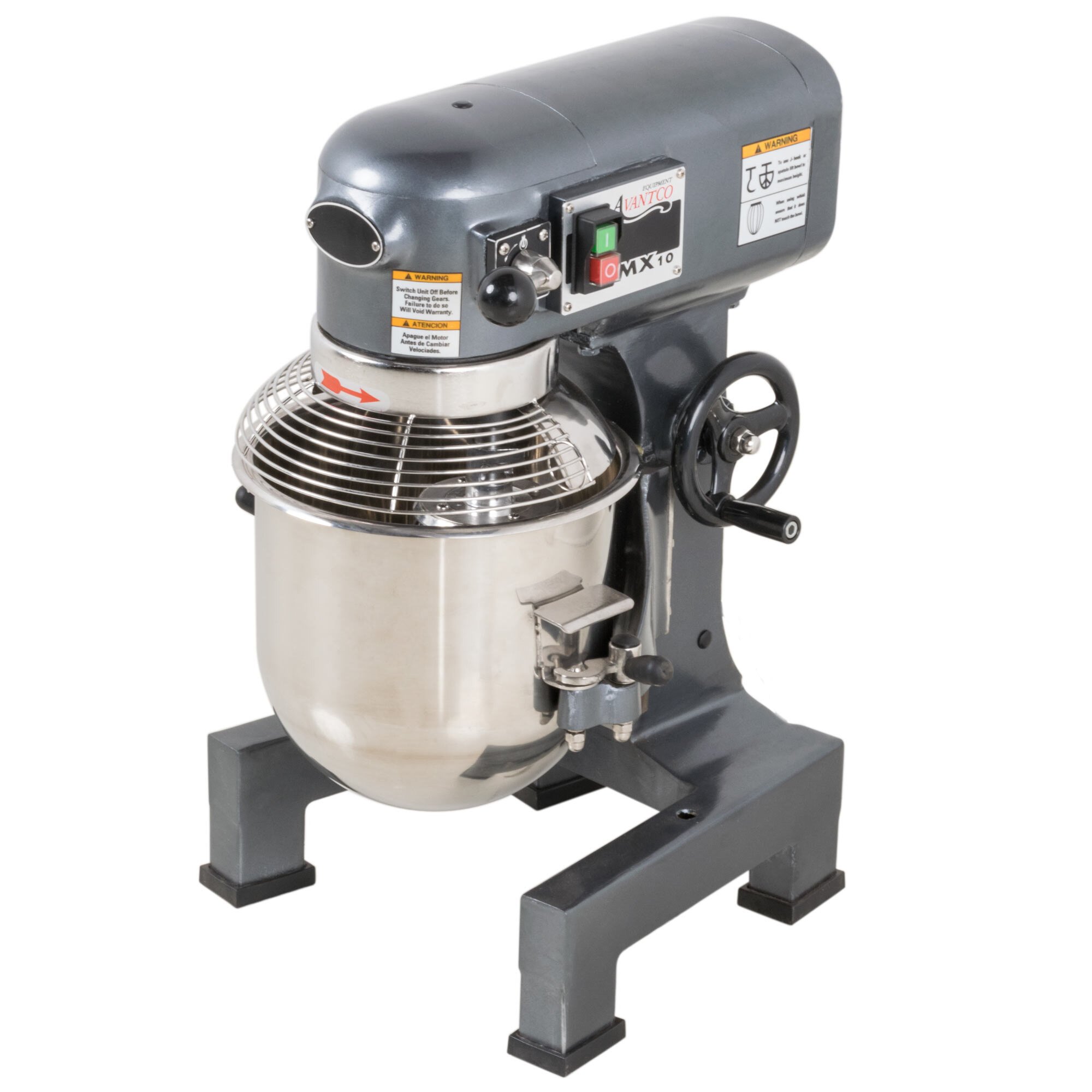 10 Quart Mixer | Avantco Commercial Stand Mixer W/ Guard