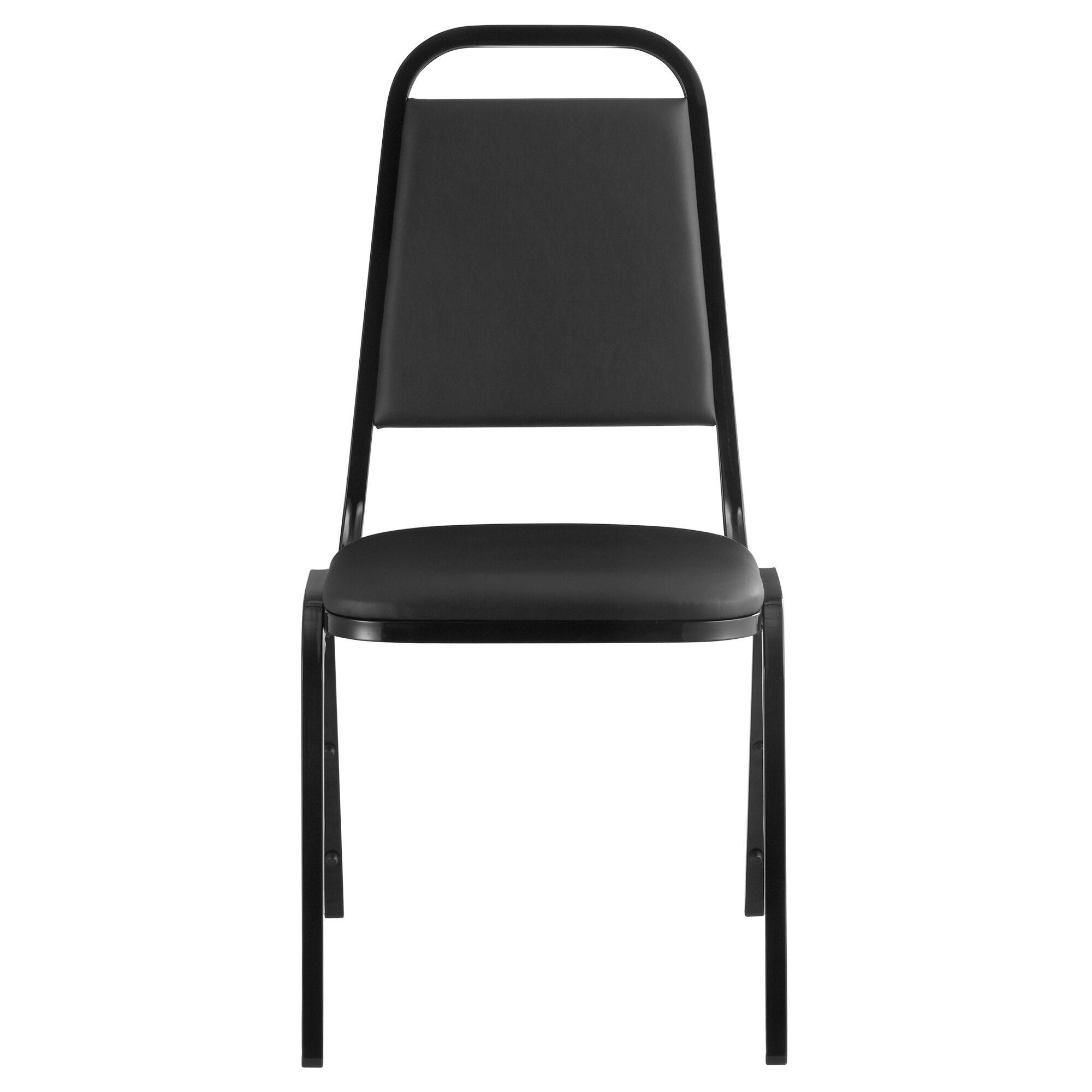 Lancaster Table & Seating Black Stackable Banquet Chair with 1" Padded Seat