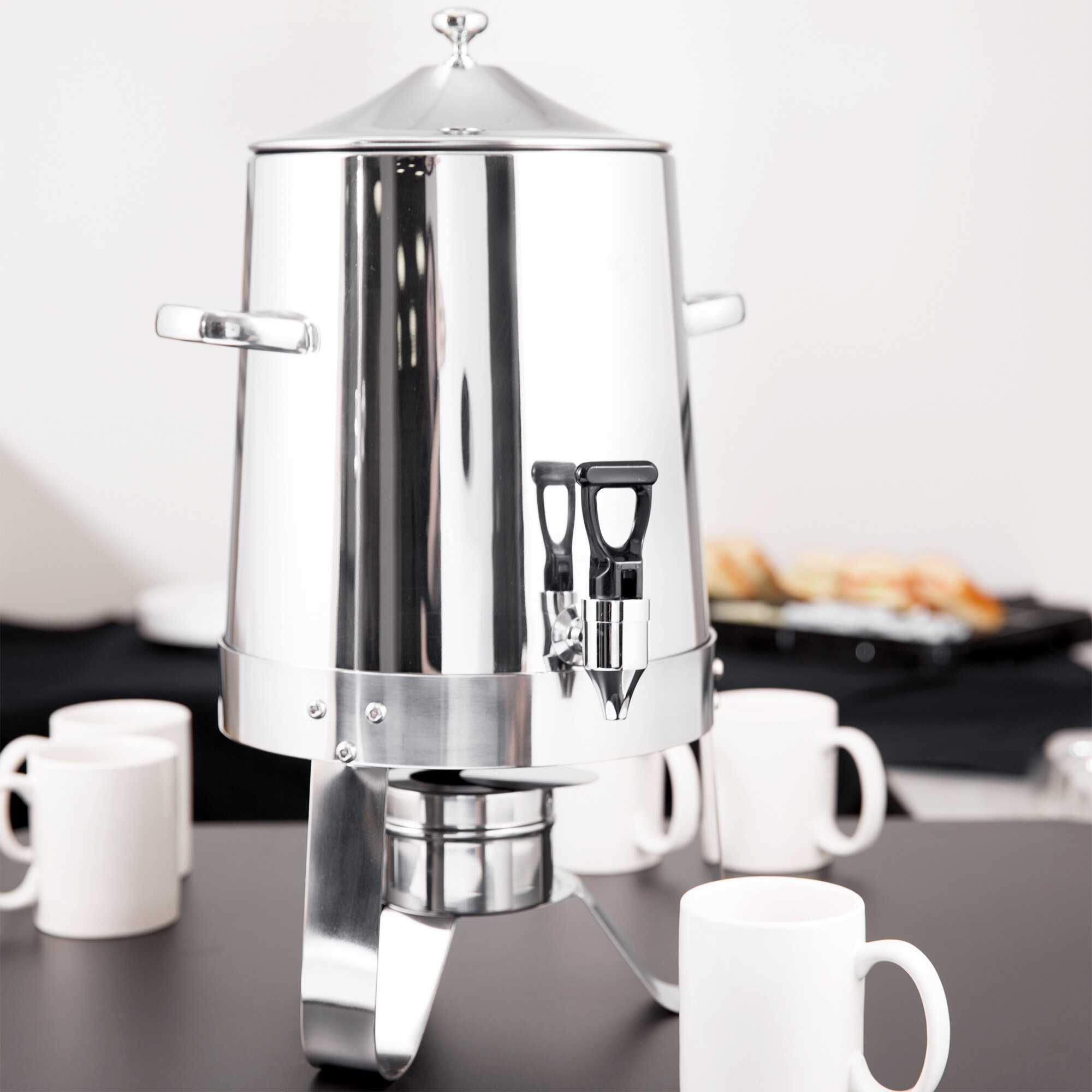 Choice Stainless Steel 48 Cup Coffee Chafer Urn 3 Gallon