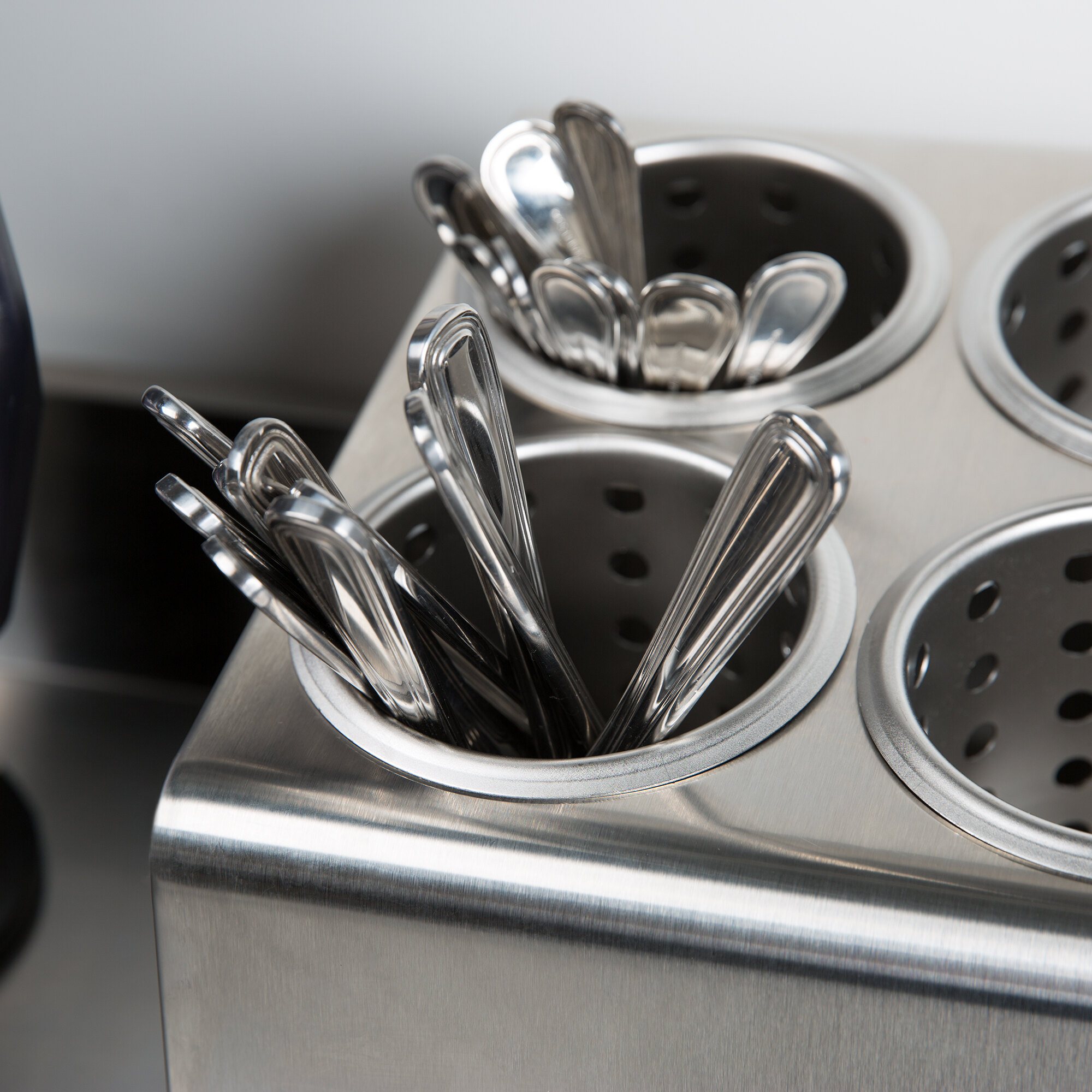 SterilSil TC6 Countertop Stainless Steel 6Cylinder Flatware Organizer