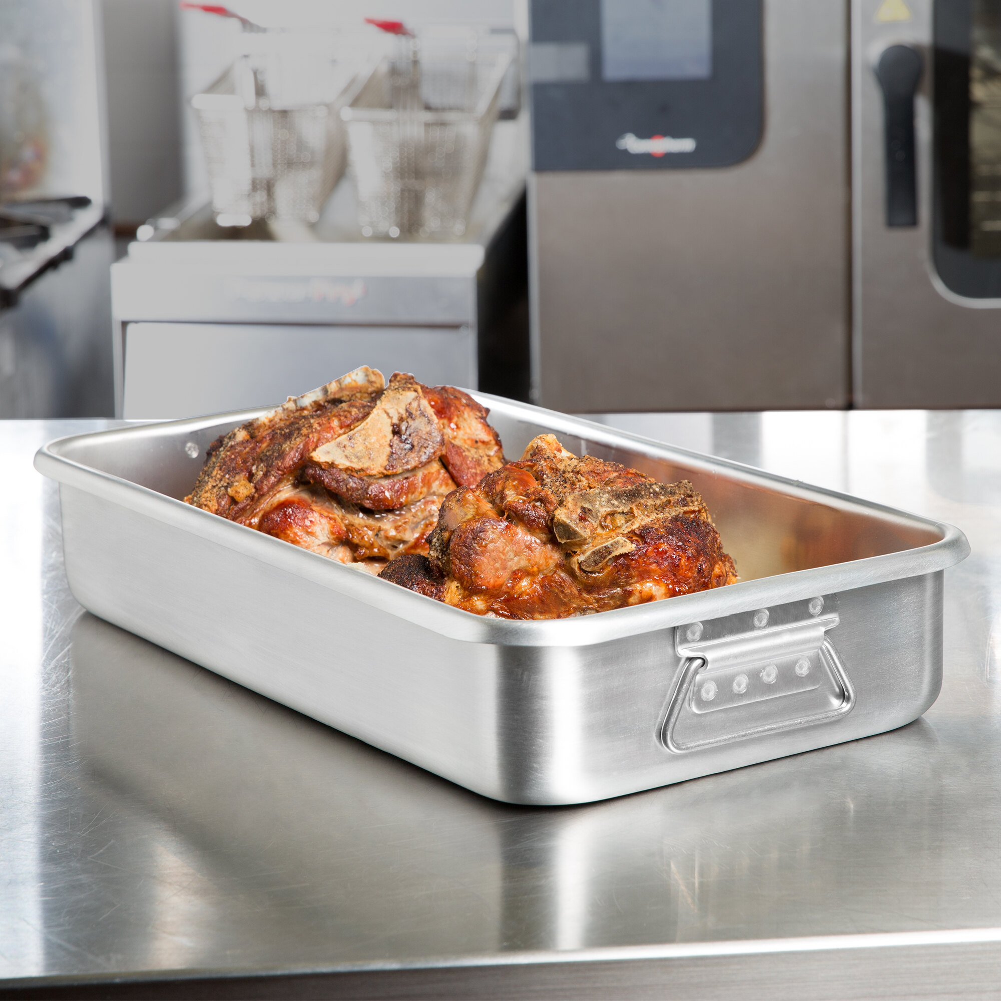 Vollrath 68366 WearEver 11.25 Qt. Aluminum Roasting Pan with Handles