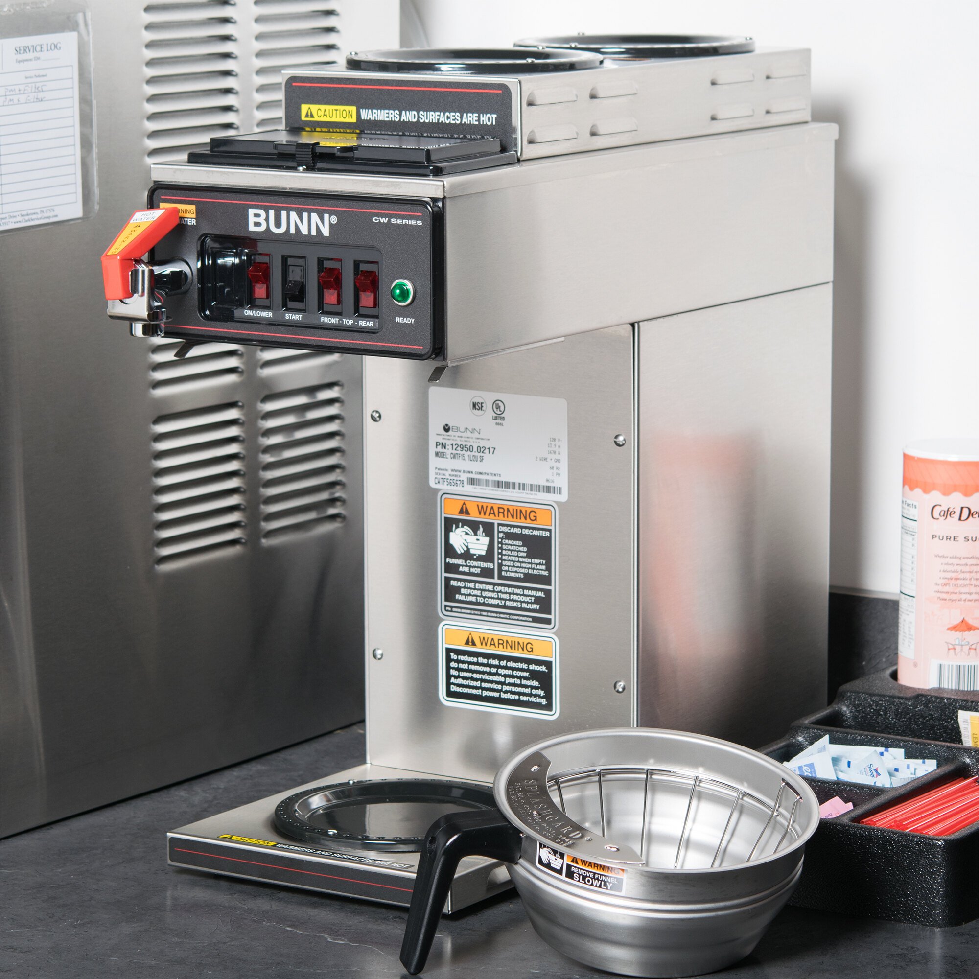 Bunn 12950.0217 CWTF153 Automatic 12 Cup Coffee Brewer with 2 Upper