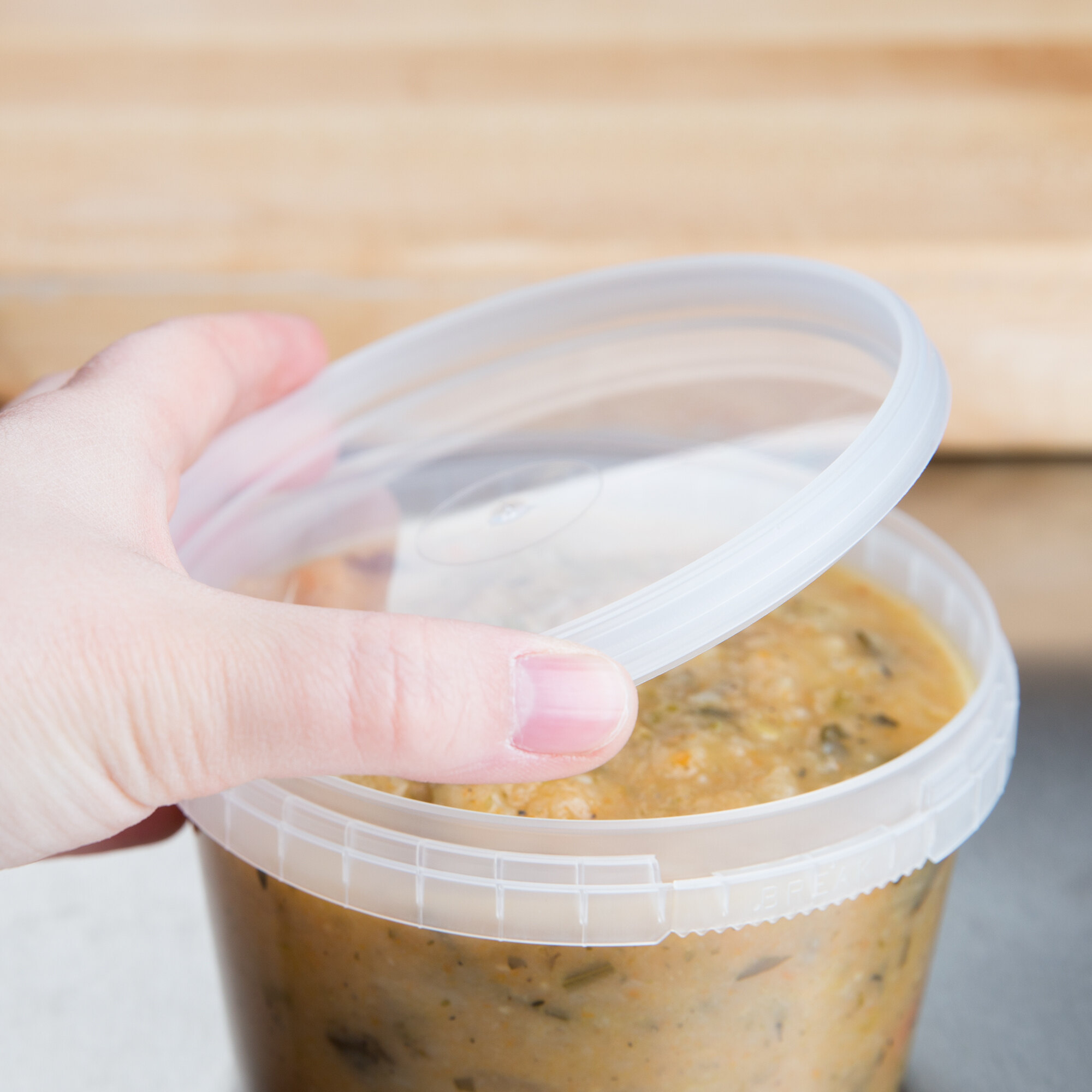 Tamper Evident Tamper Resistant Safe Lock Deli Container Lid 50/Pack