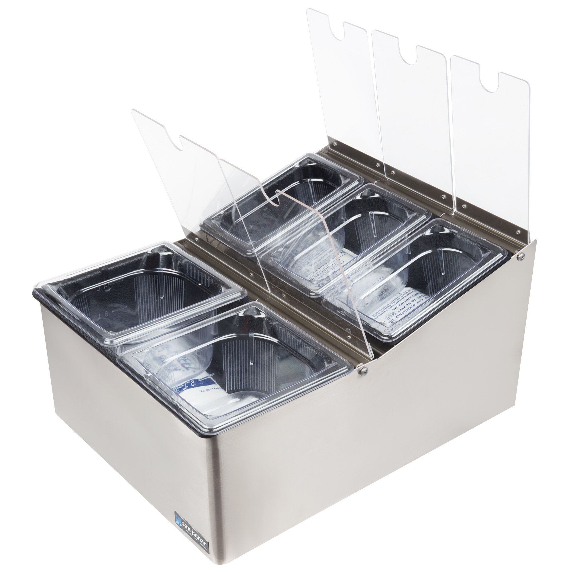 San Jamar FP9125FL EZChill Stainless Steel Condiment Bar