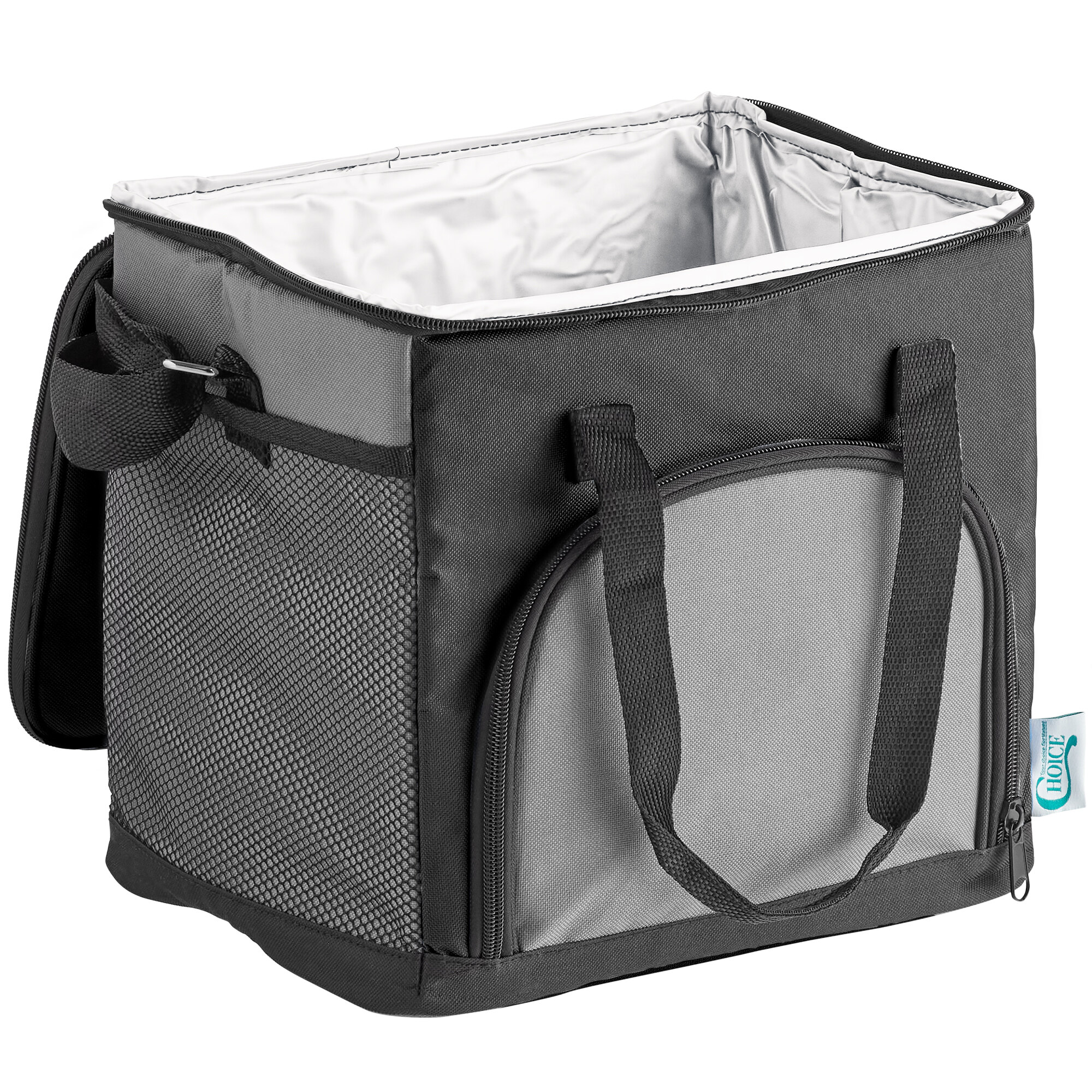 Choice Insulated Cooler Bag / Soft Cooler, Black Nylon 12" x 9" x 11 1/