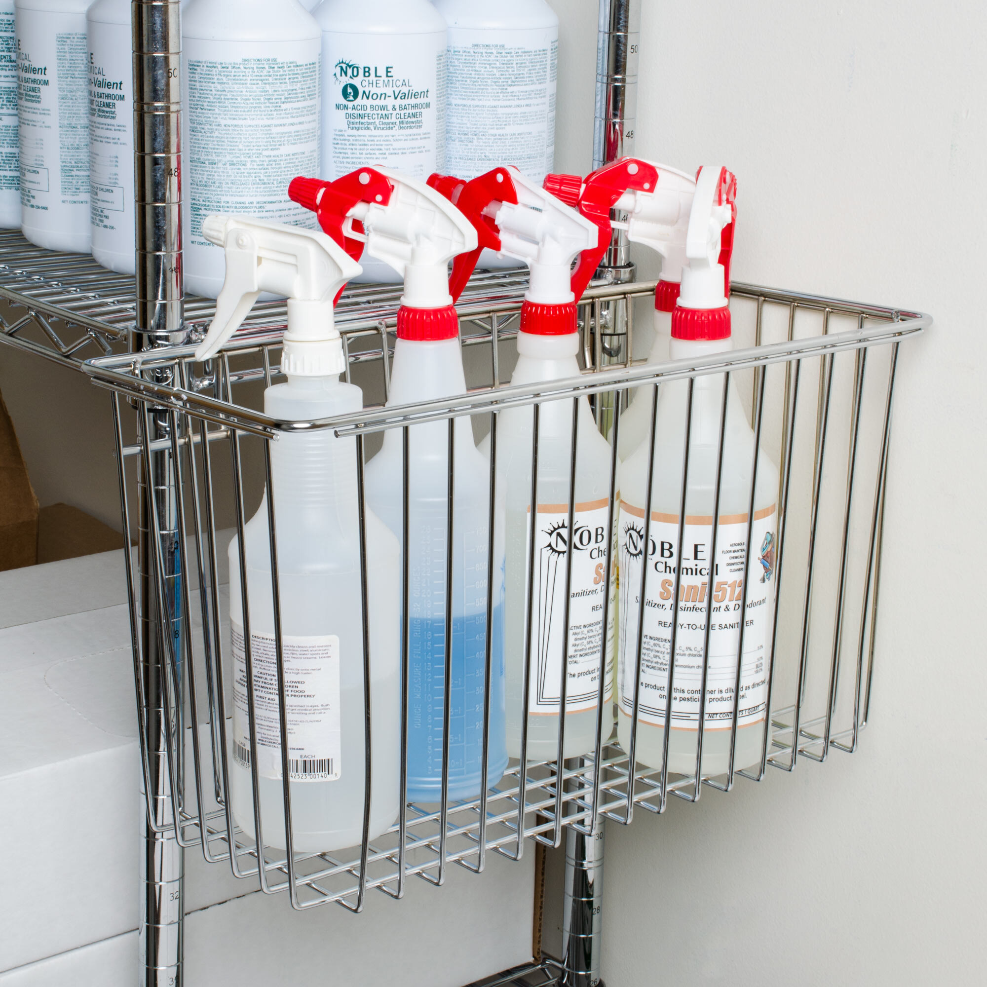 Regency Chrome Storage Basket for Wire Shelving 17 3/8" x 7 1/2" x 10"