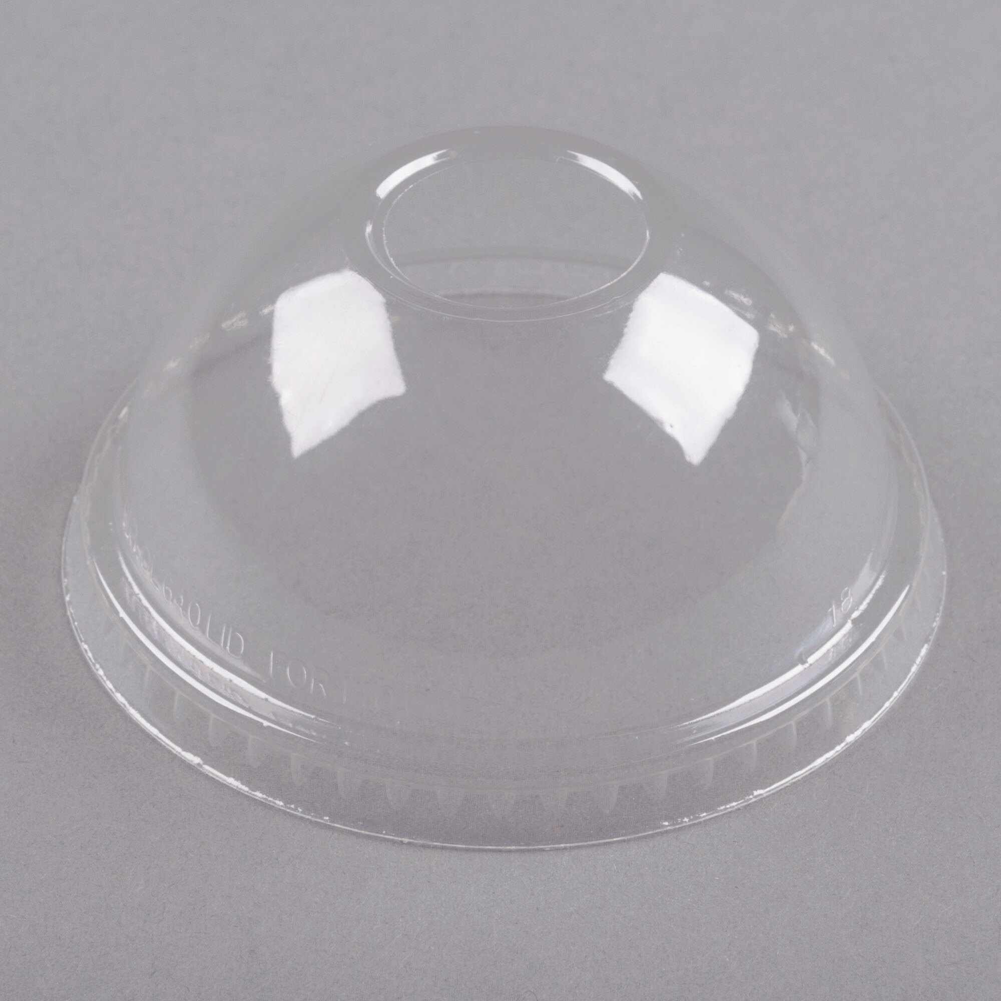 Solo DLR640 Clear Plastic Dome Lid with 1" Hole 1000/Case