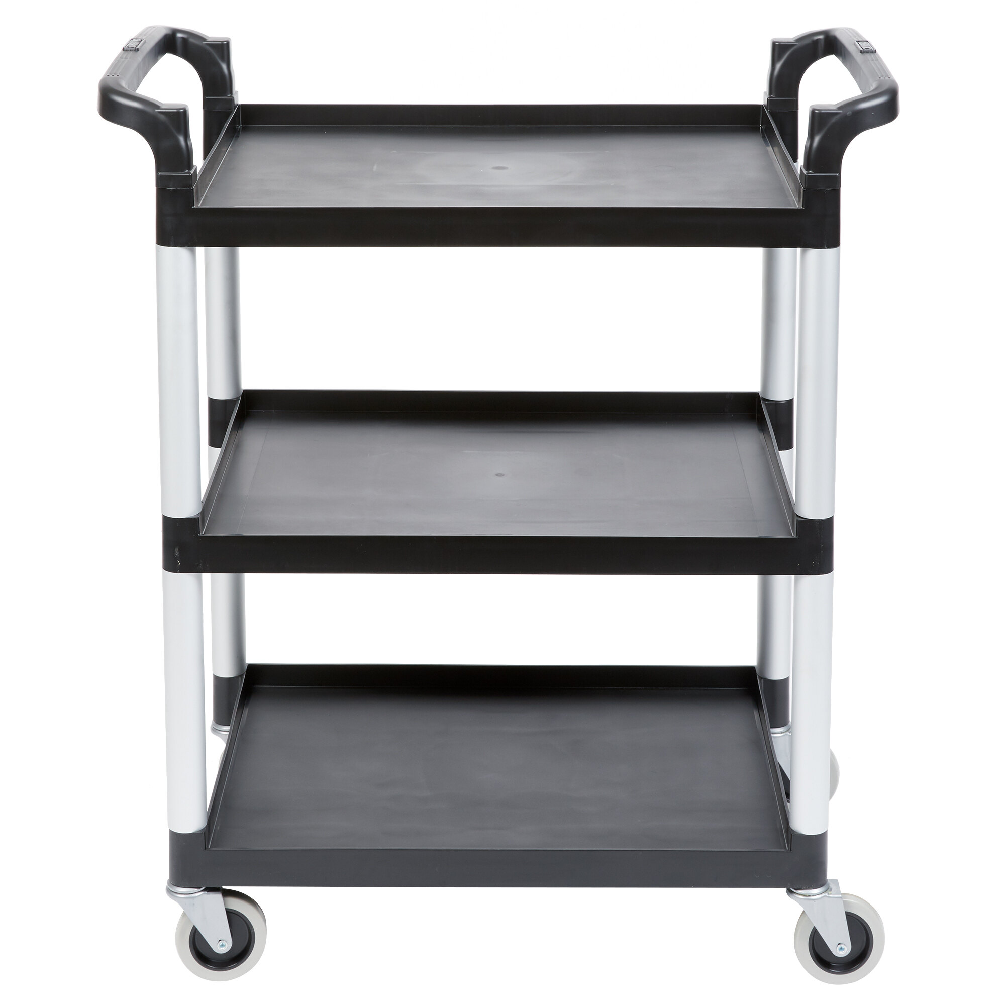 Cambro BC331KD110 Black Three Shelf Utility Cart (Unassembled) 32 7/8