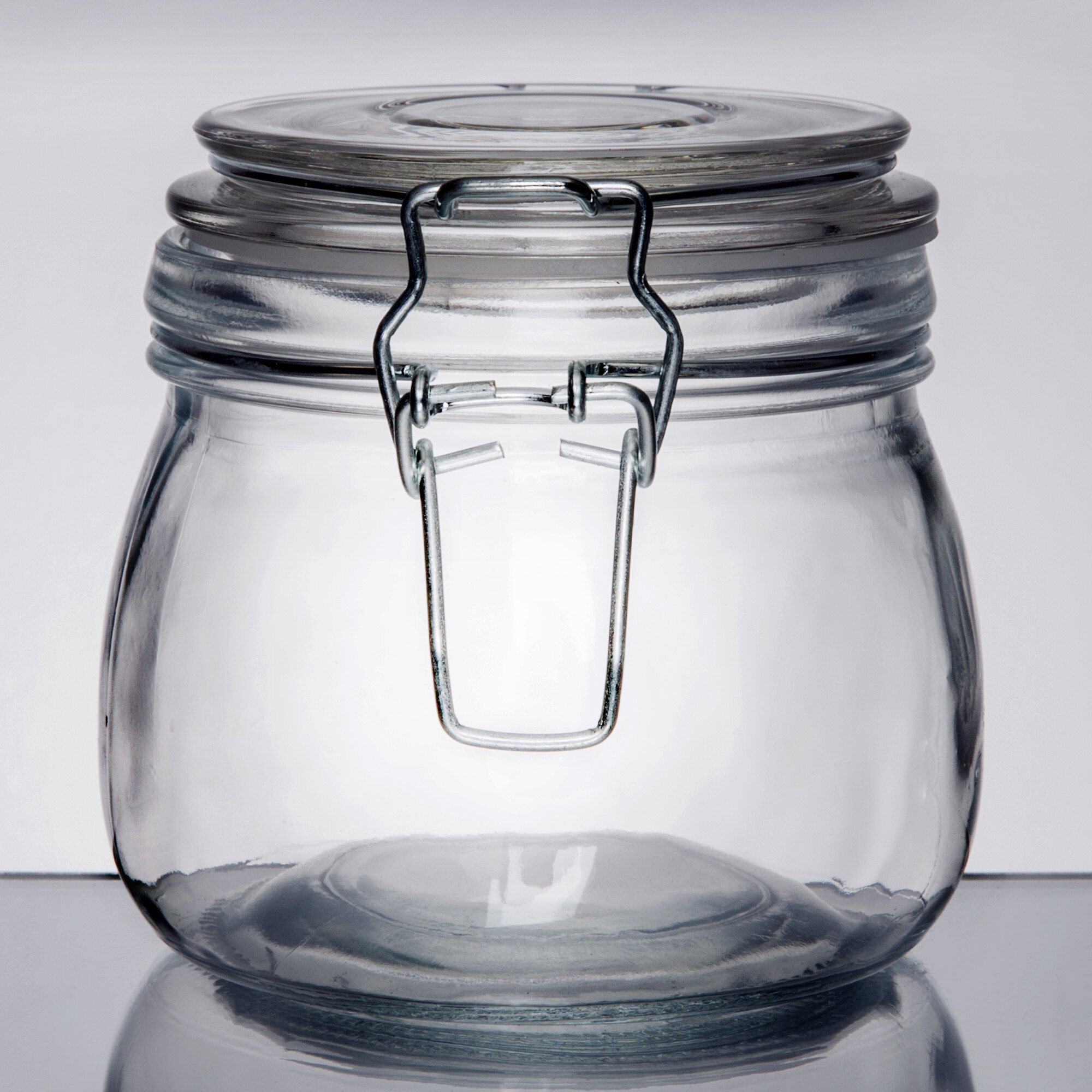 American Metalcraft Hmj4 16 Oz Glass Hinged Apothecary Jar 8647