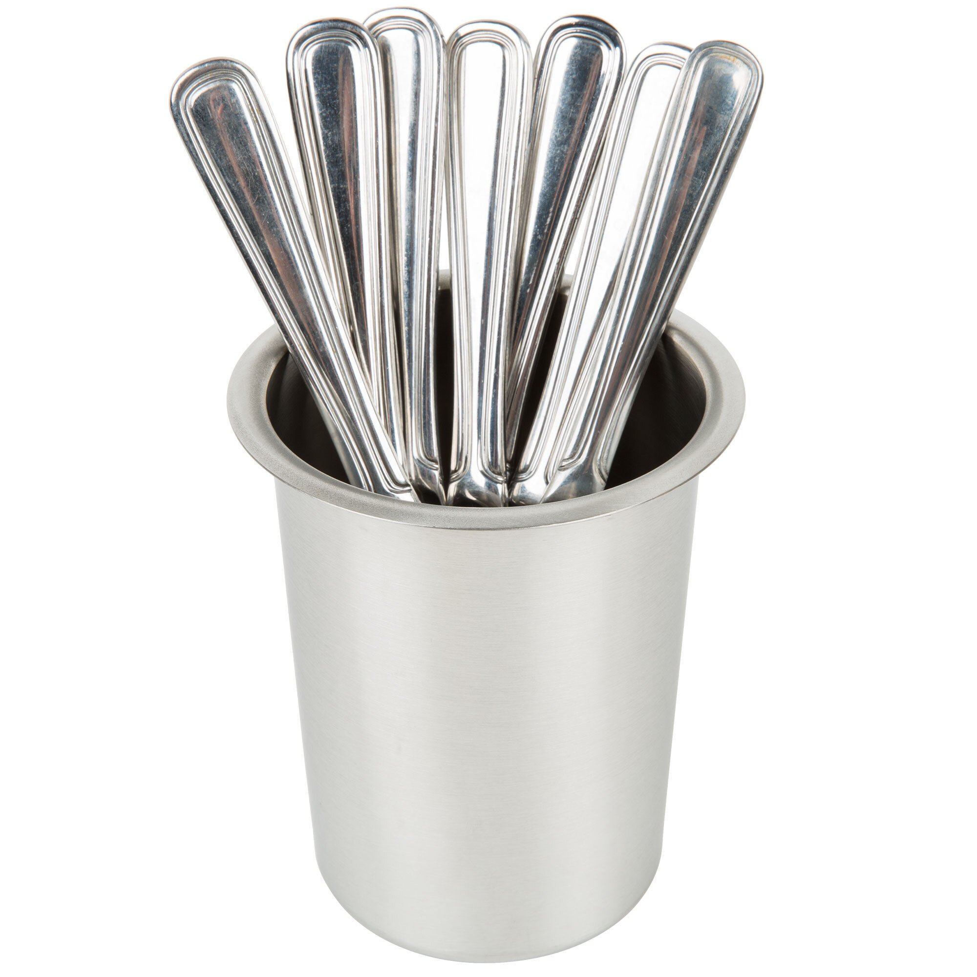 Cal-Mil 1017-SOLID Solid Stainless Steel Flatware Cylinder