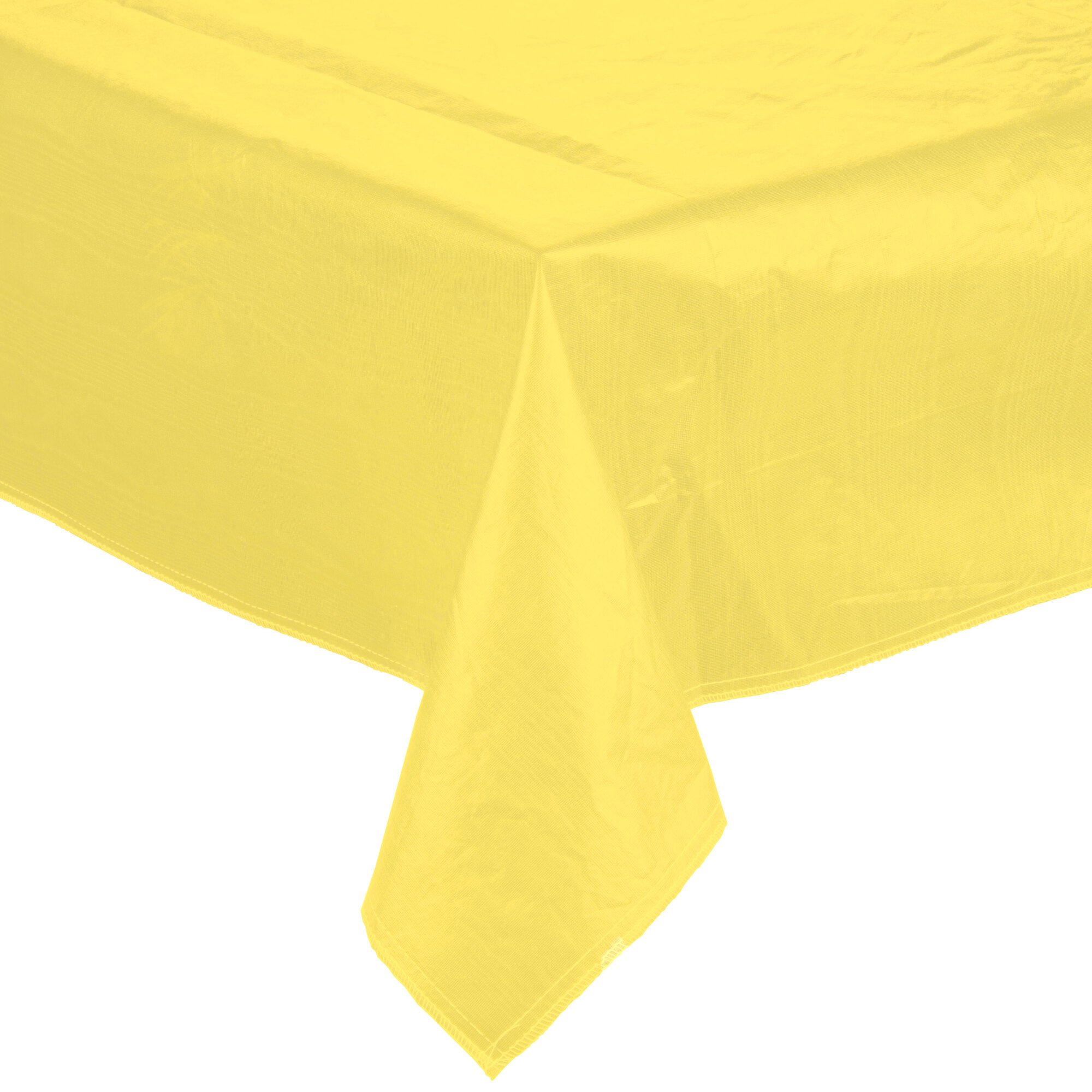 Yellow Vinyl Table Cover with Flannel Back, 25 Yard Roll