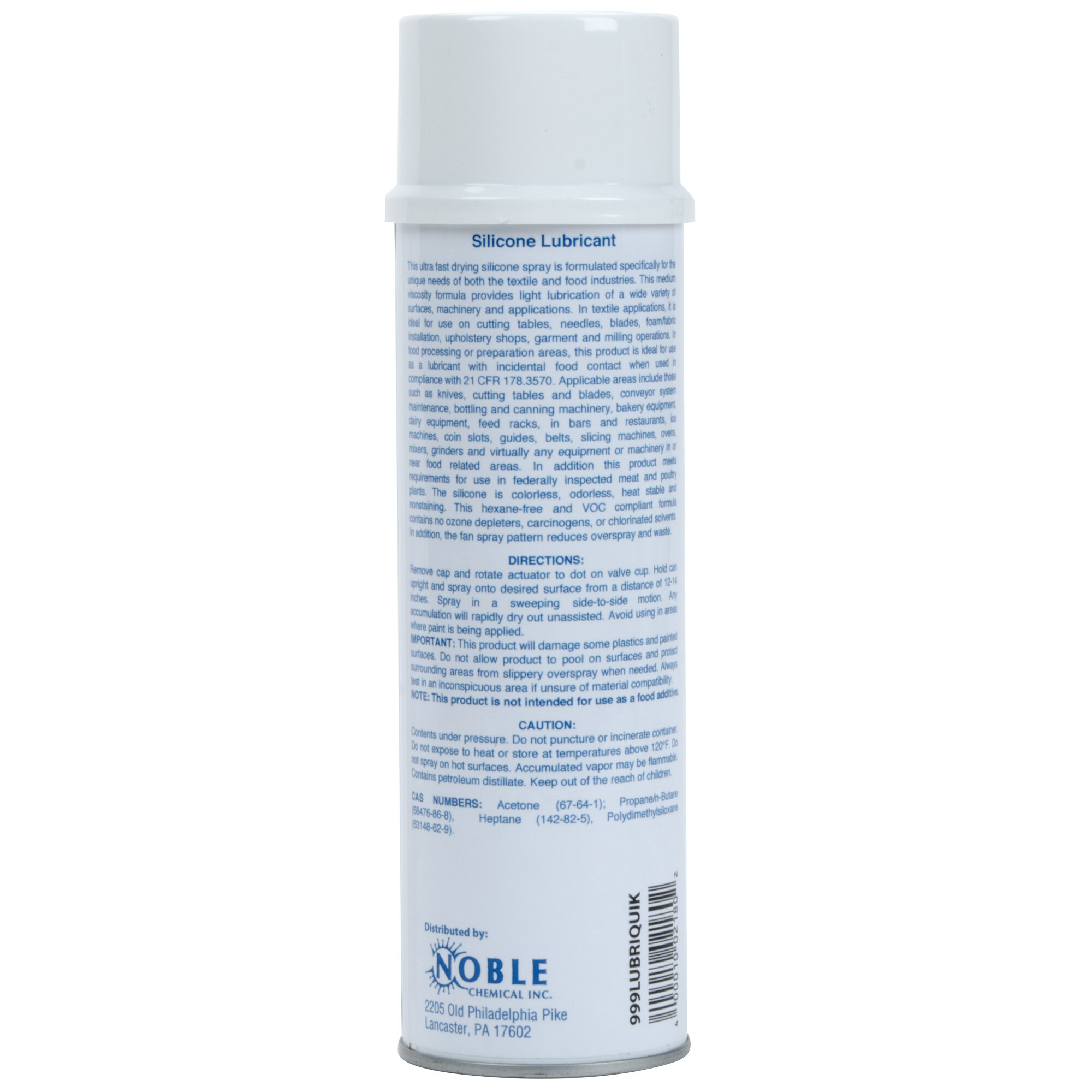 Food Grade Silicone Spray 11.5 oz. (Noble Chemical Lubriquik)