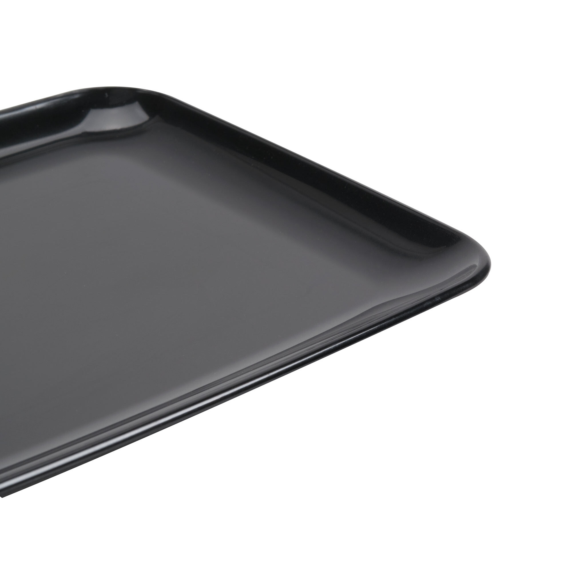 Sabert 9308 Mozaik 8" x 11" Black Plastic Platter / Catering Tray 72/Case