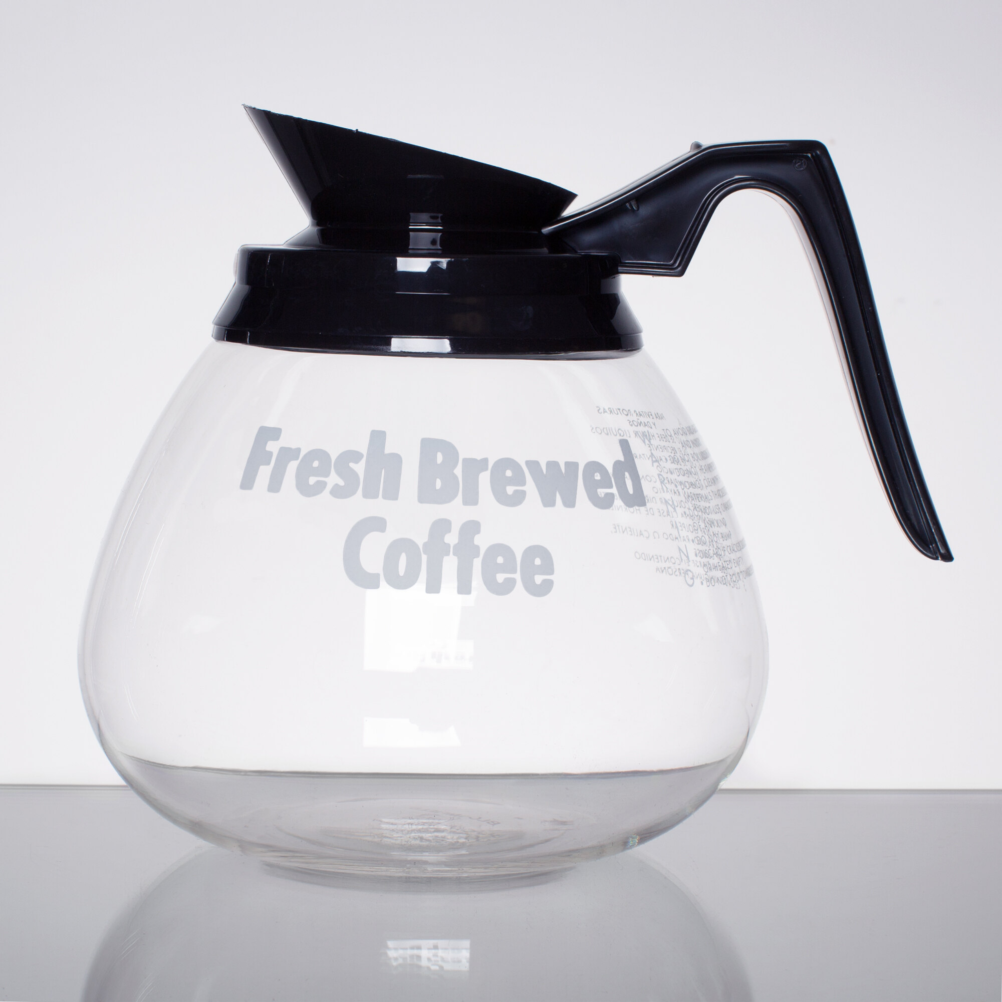 Grindmaster 98000 64 oz. Glass Coffee Decanter with Black Handle