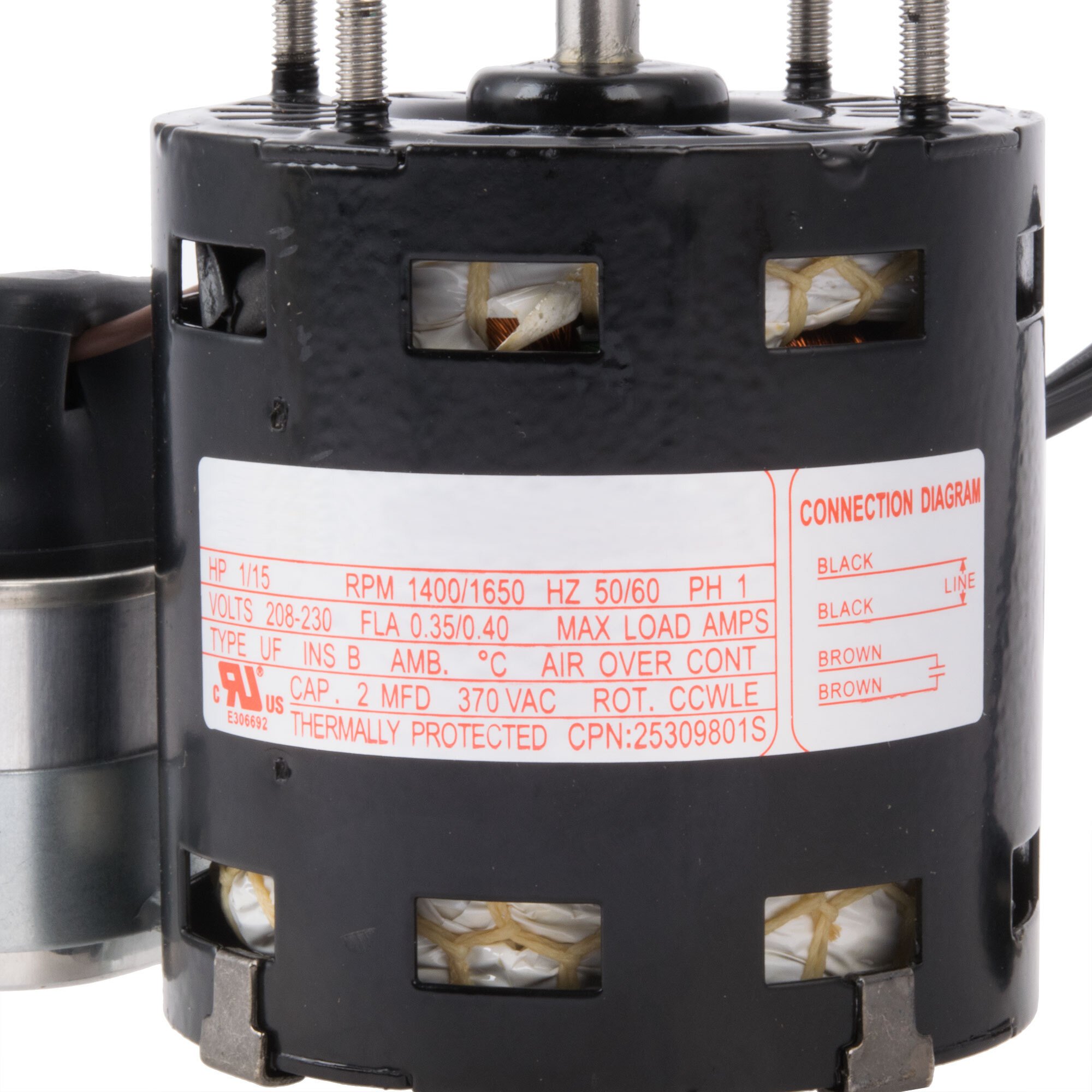 Bohn 25309801 1400/1650 RPM, 1/15 hp Fan Motor 208/230V