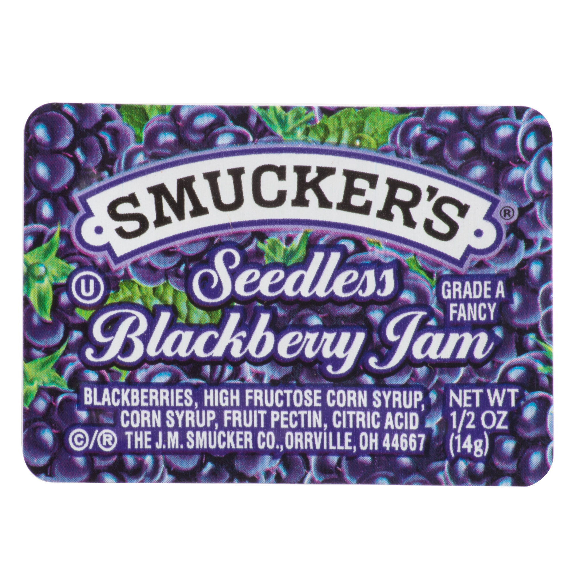 Smucker's Seedless Blackberry Jam .5 oz. Portion Cups - 200/Case