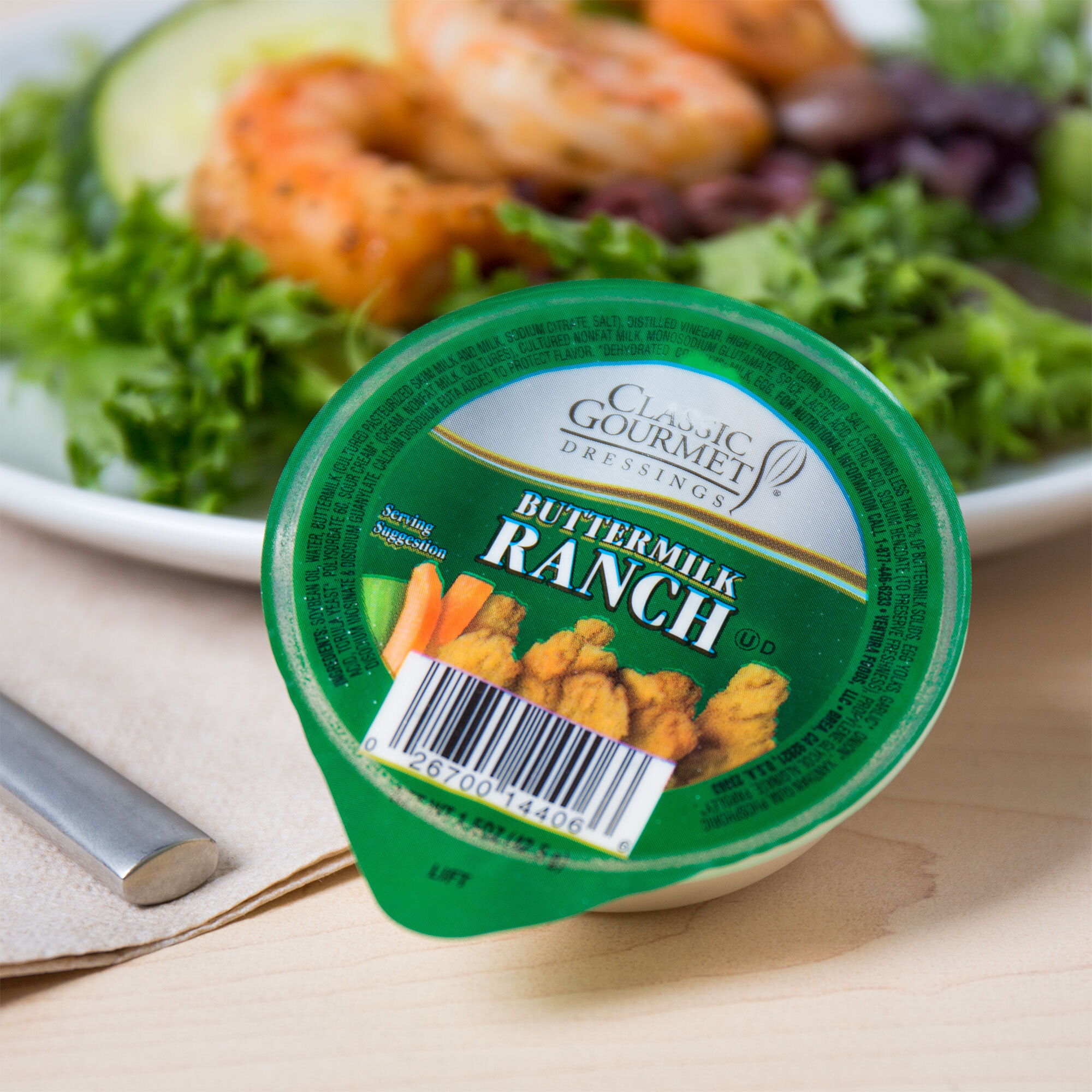 Classic Gourmet Buttermilk Ranch Dressing 1.5 oz. Portion Cup 96/Case