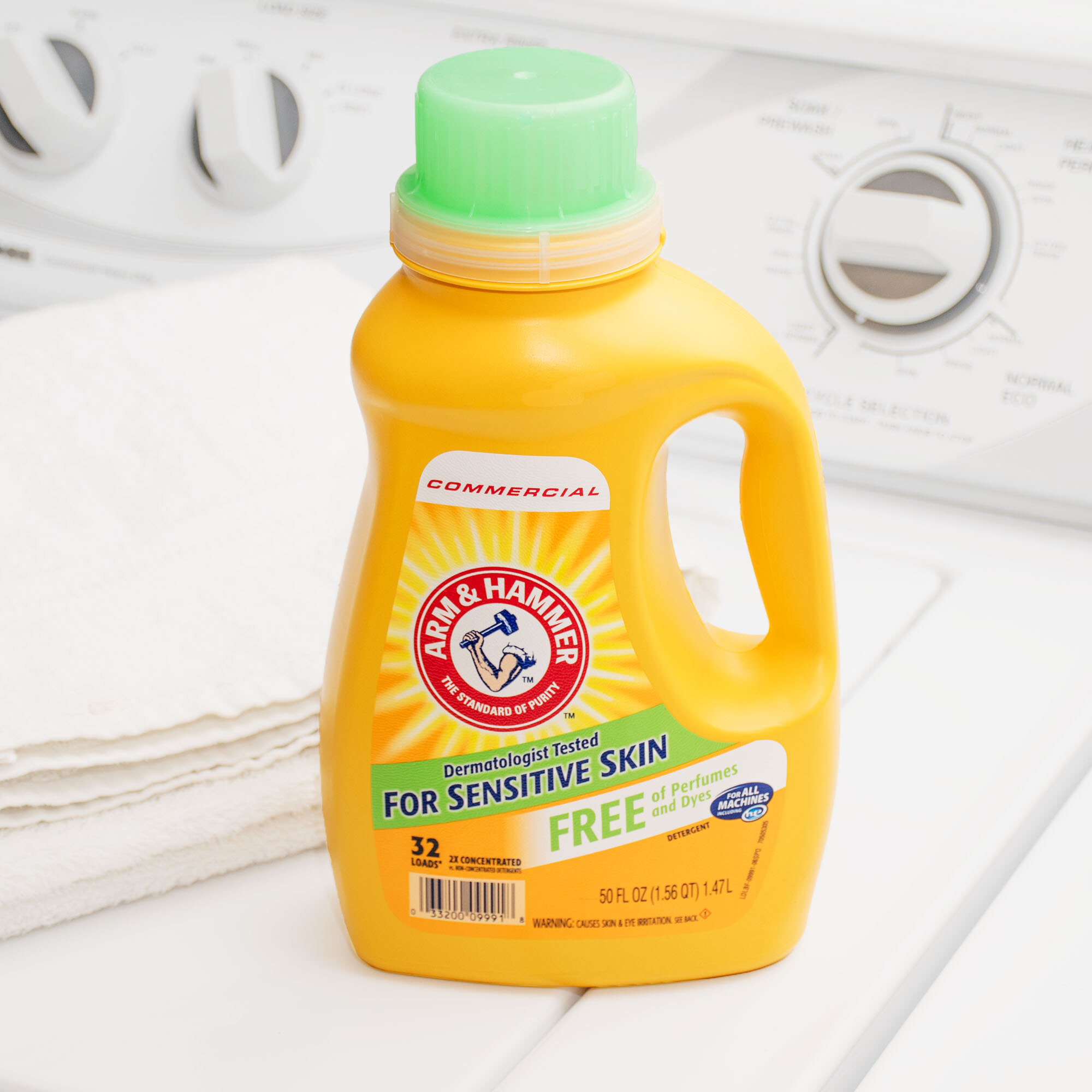 Arm & Hammer 50 oz. 2X HE Perfume & Dye Free Liquid Laundry Detergent 8/Case