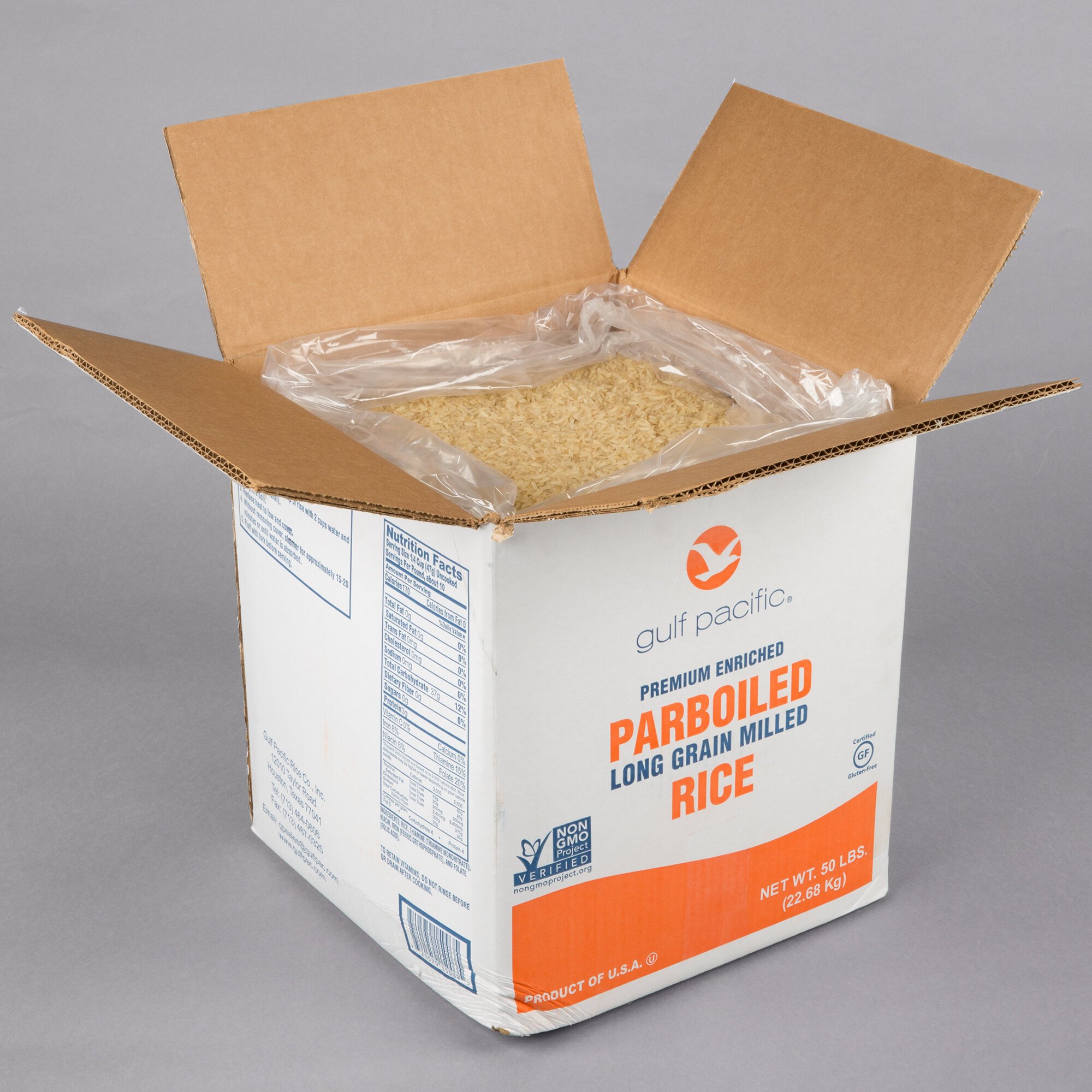Gulf Pacific Parboiled White Rice 50 lb.