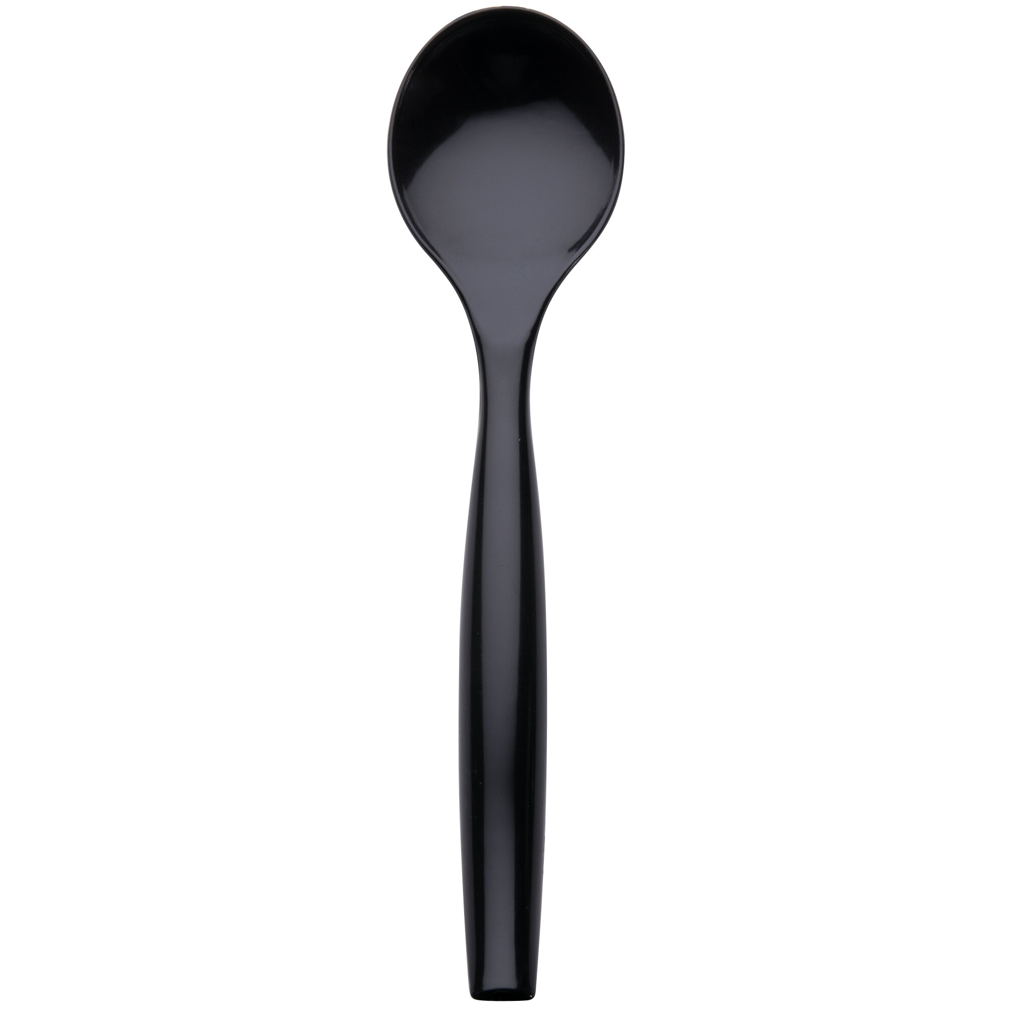 Visions 10" Black Disposable Plastic Serving Spoon 6/Pack