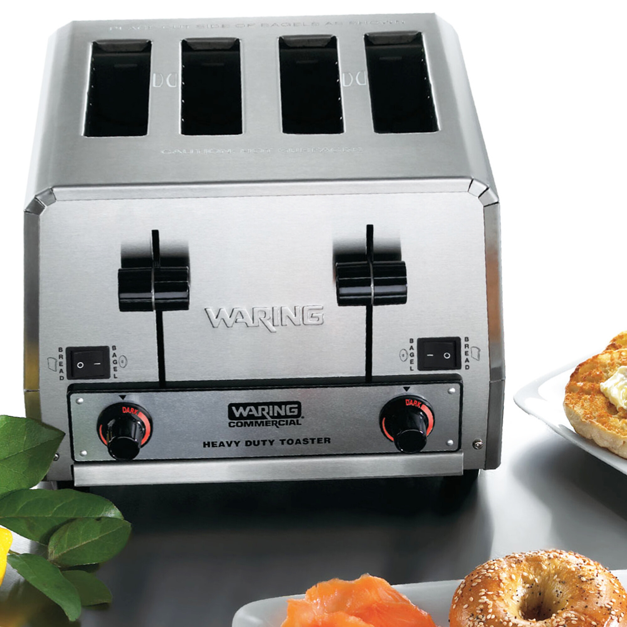 Waring WCT850RC Heavy Duty Switchable Bread and Bagel 4Slice