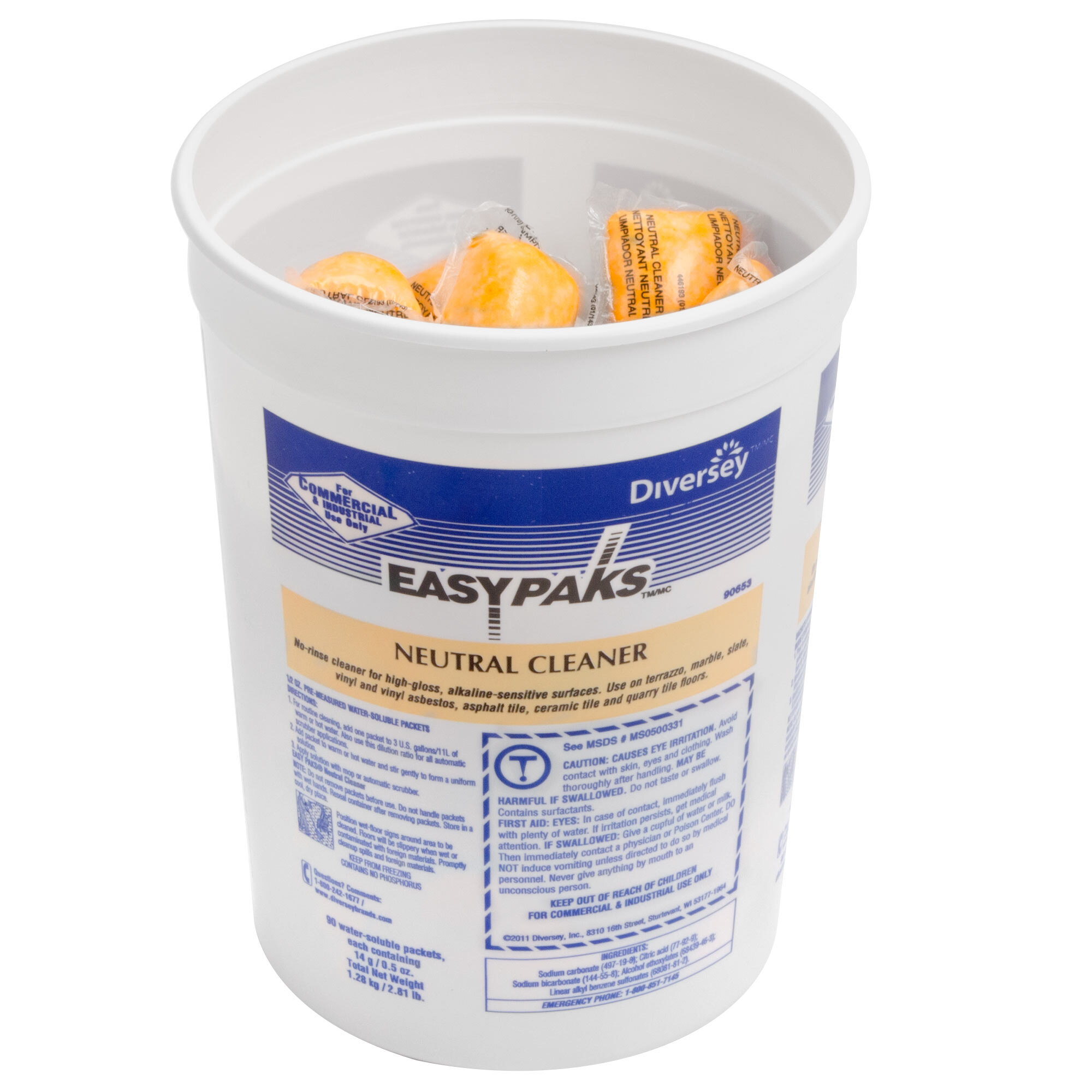 Diversey 990653 Easy Paks 0.5 oz. Neutral Floor Cleaner Packets 90/Pack