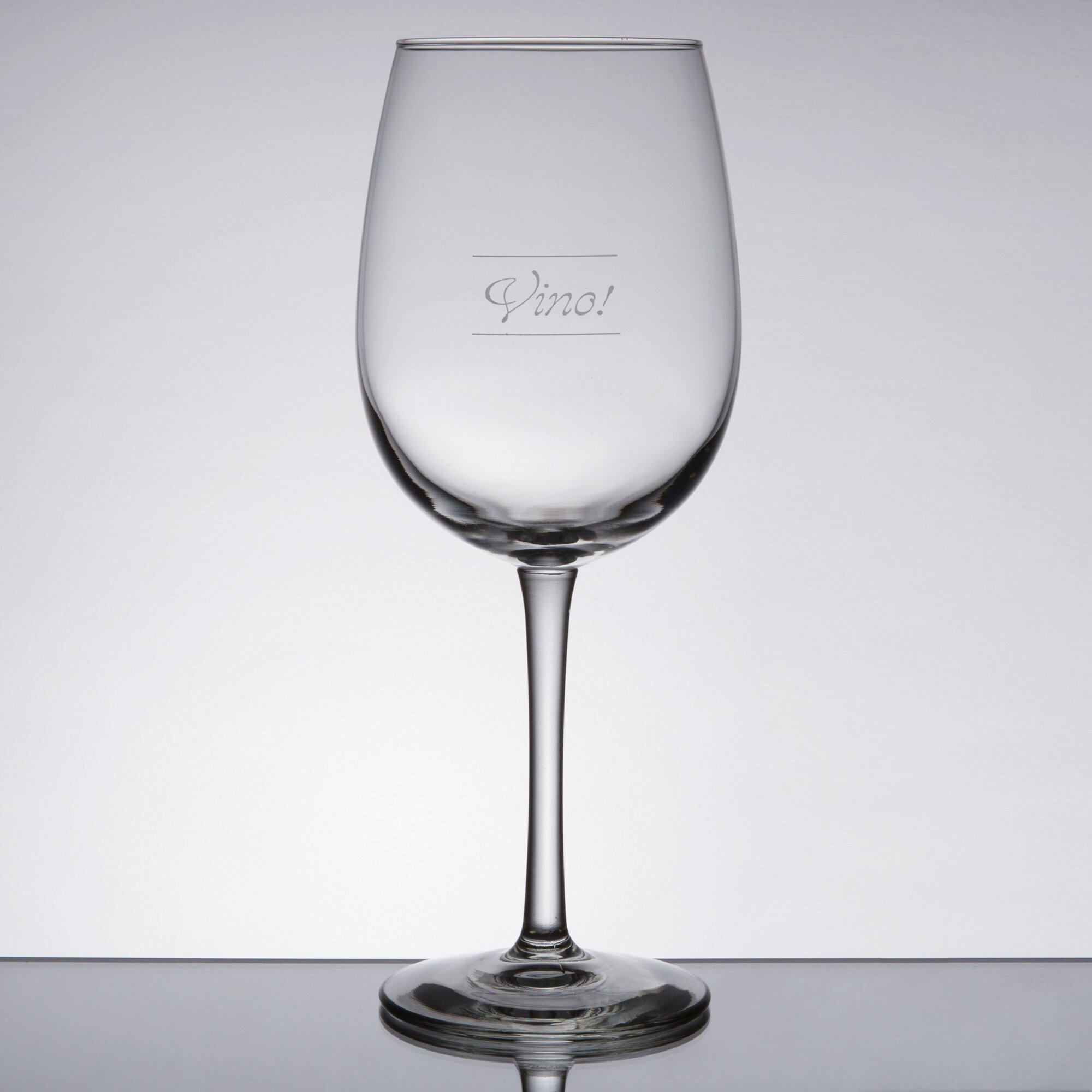 Libbey 75331358M Vina 16 oz. Wine Glass with Etched Pour Lines and