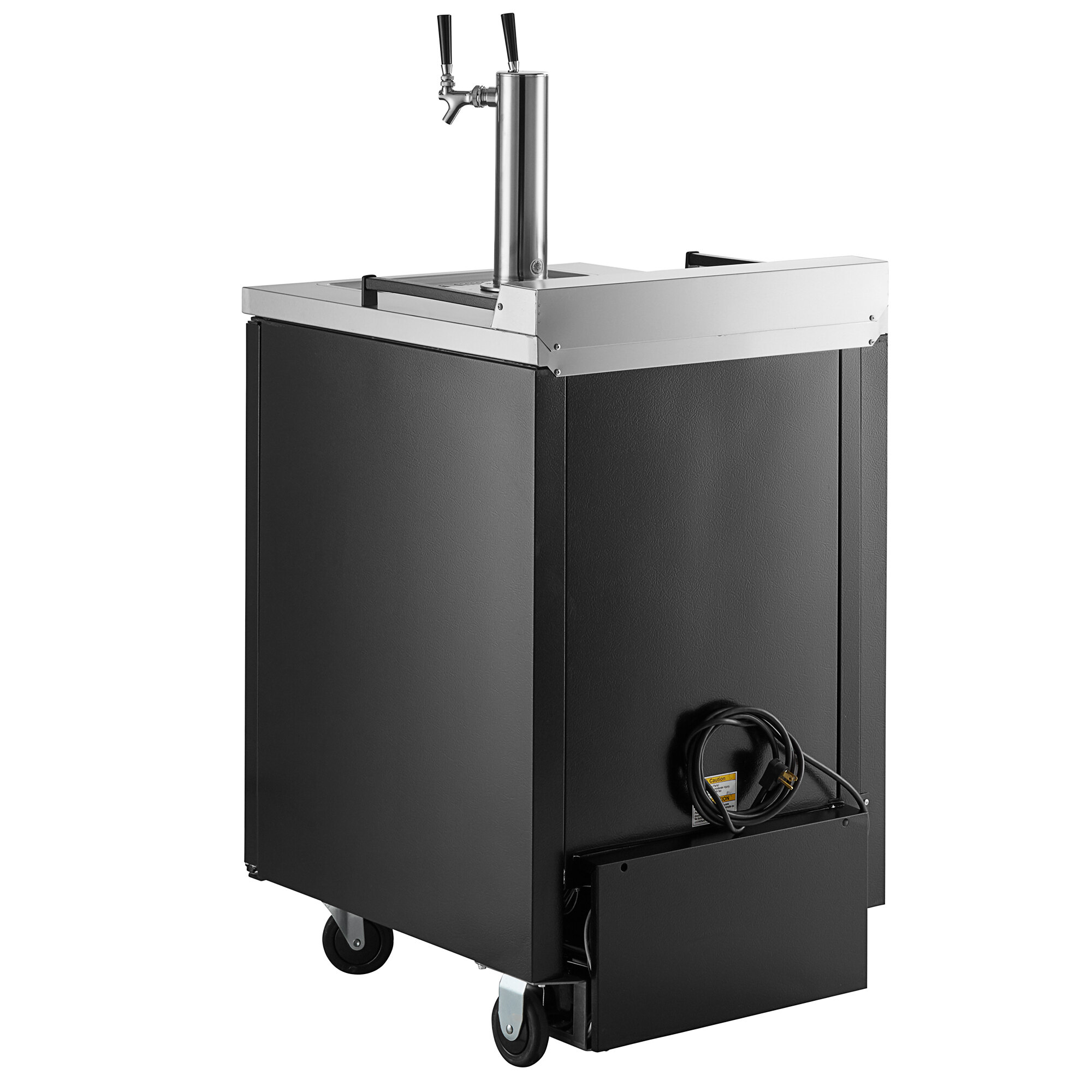 BeverageAir DZ241B Double Tap Dual Zone Kegerator Beer Dispenser