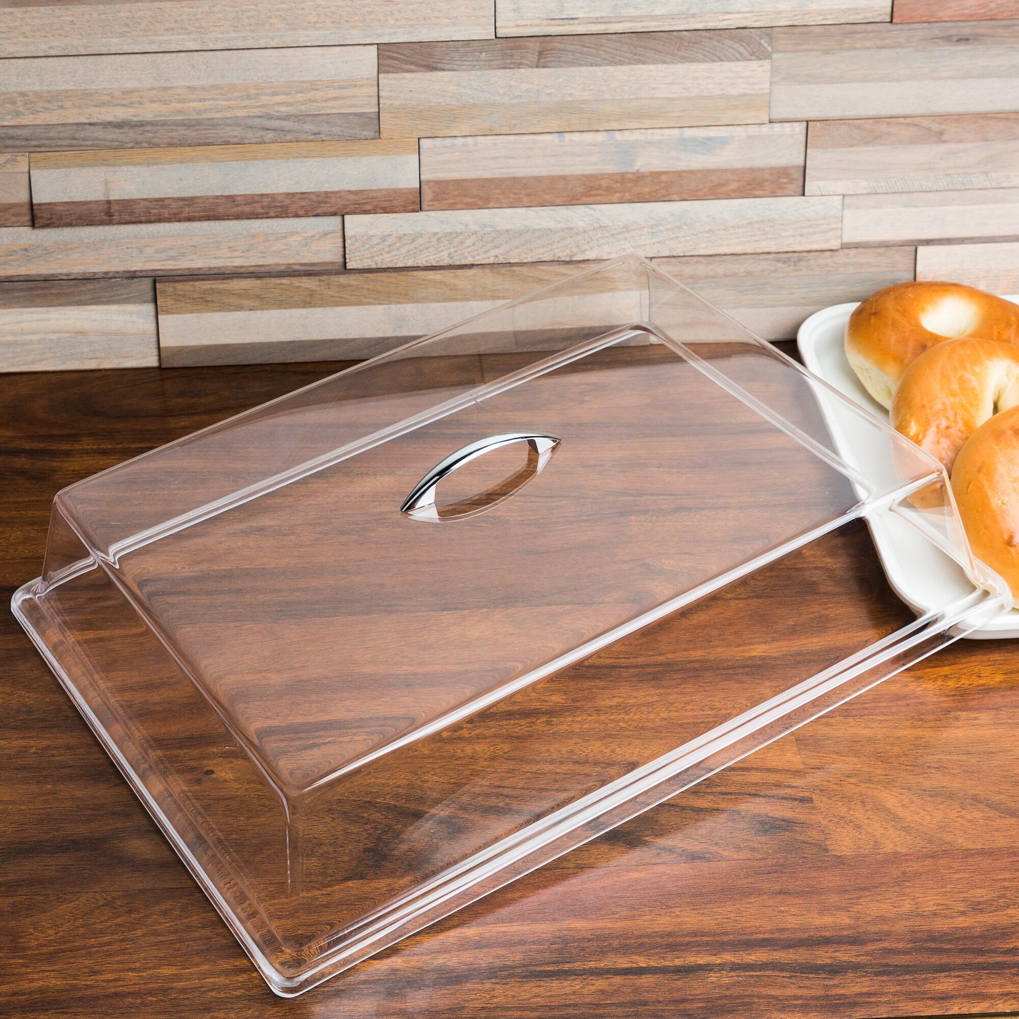 CalMil 32713 Clear Standard Rectangular Bakery Tray Cover 13" x 18