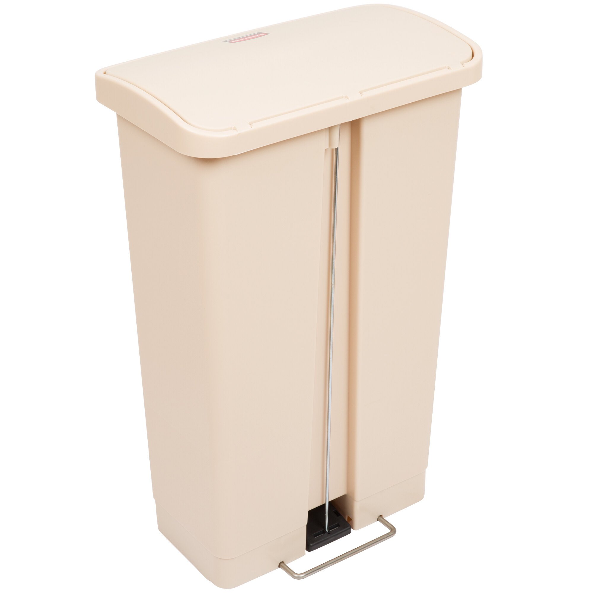 Rubbermaid 1883458 Slim Jim Resin Beige Front Step On Trash Can 13 Gallon