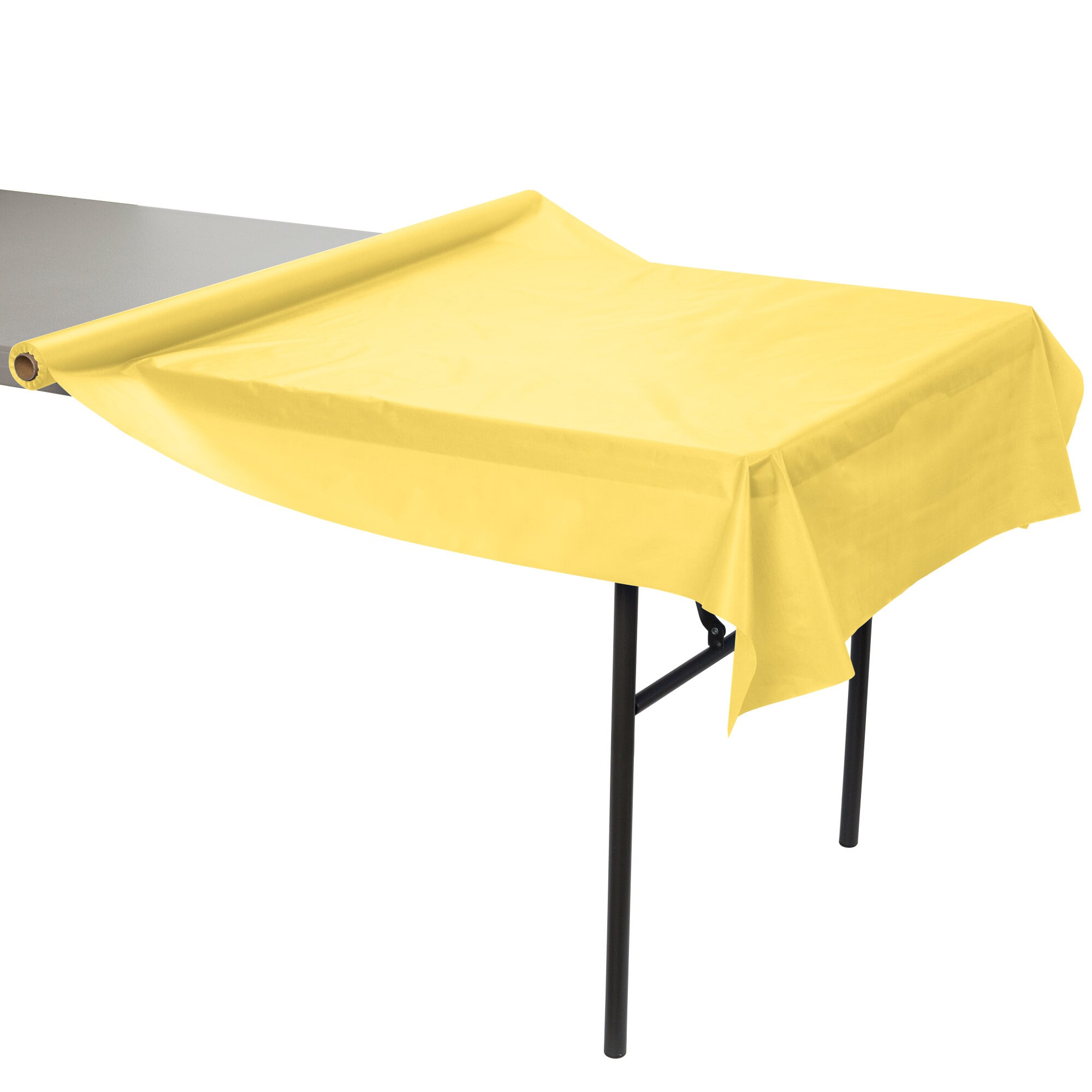 Creative Converting 013014 100' Mimosa Yellow Disposable Plastic Table