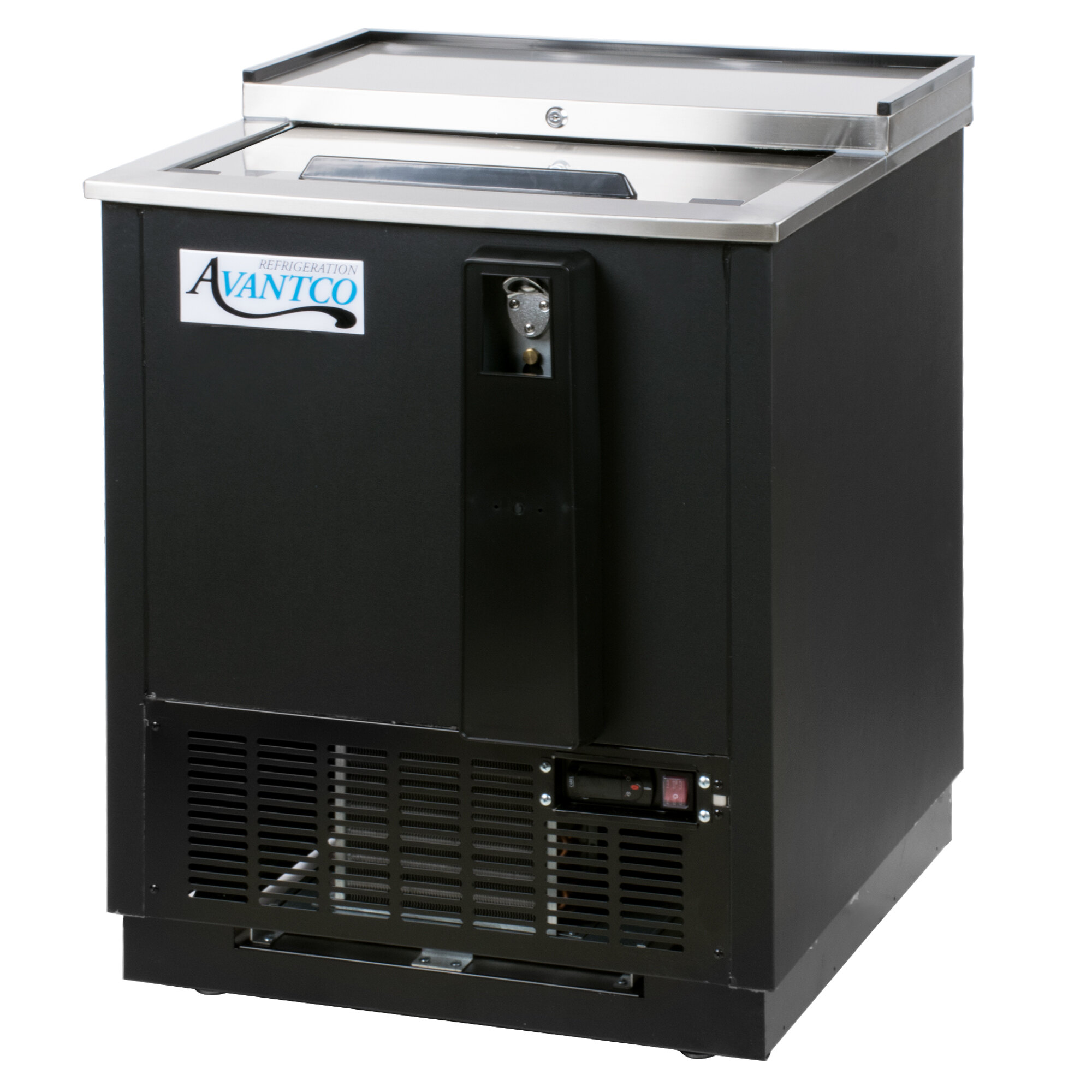 Avantco JBC25 25" Black Commercial Horizontal Beer Bottle Cooler 115V