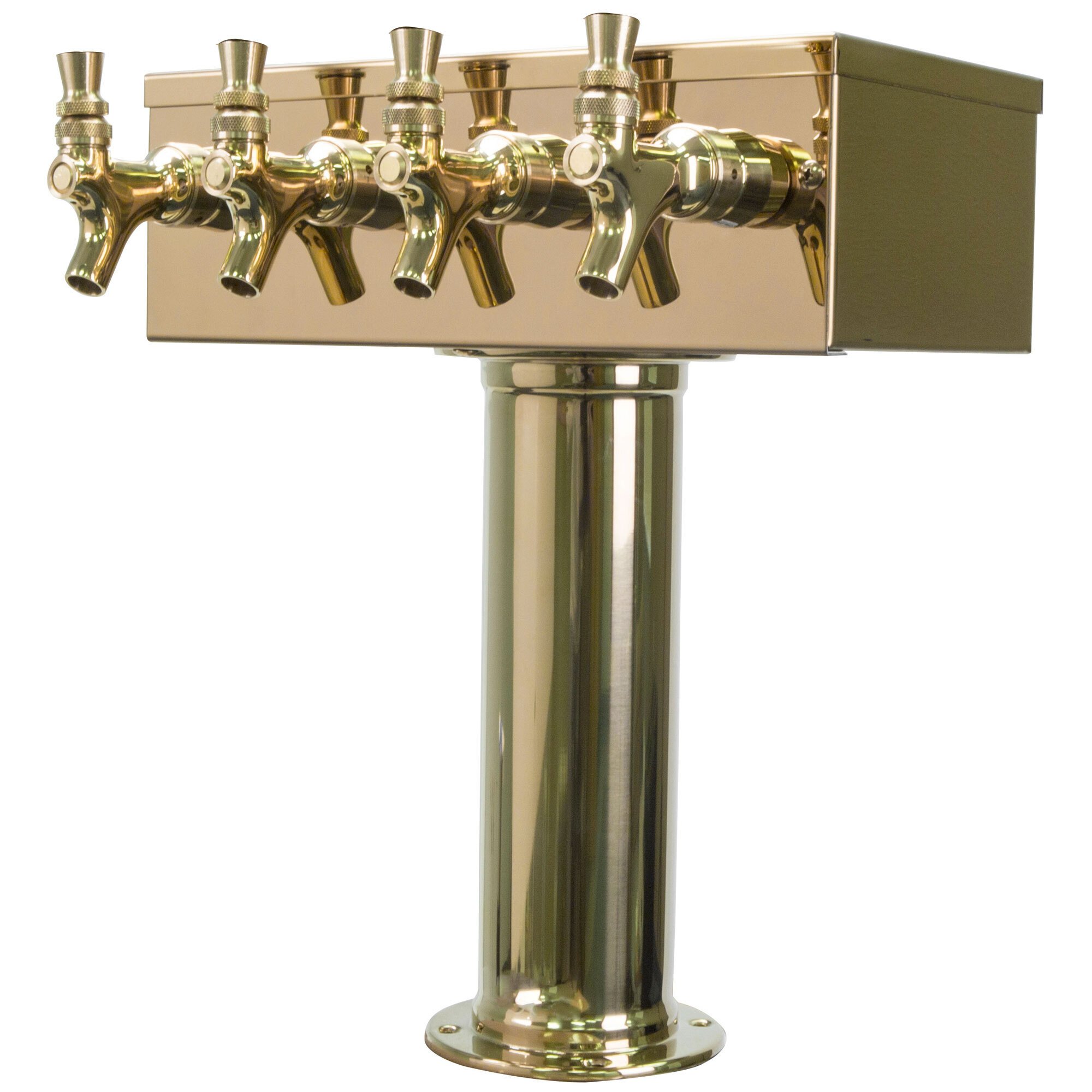 Micro Matic D7744PVD PVD Brass 4 Tap T Style Tower 3 Column