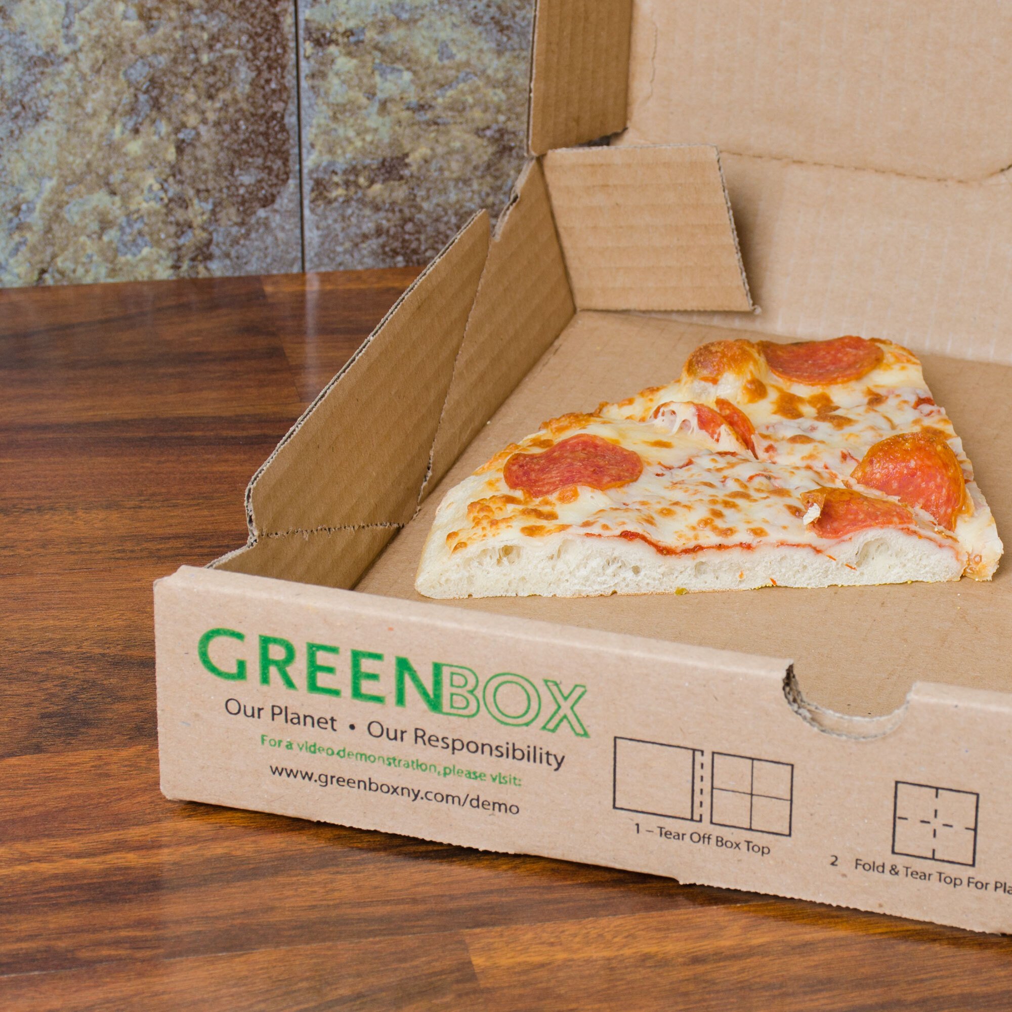 GreenBox Corrugated Recycled Pizza Boxes 12" Box (50/Bundle)