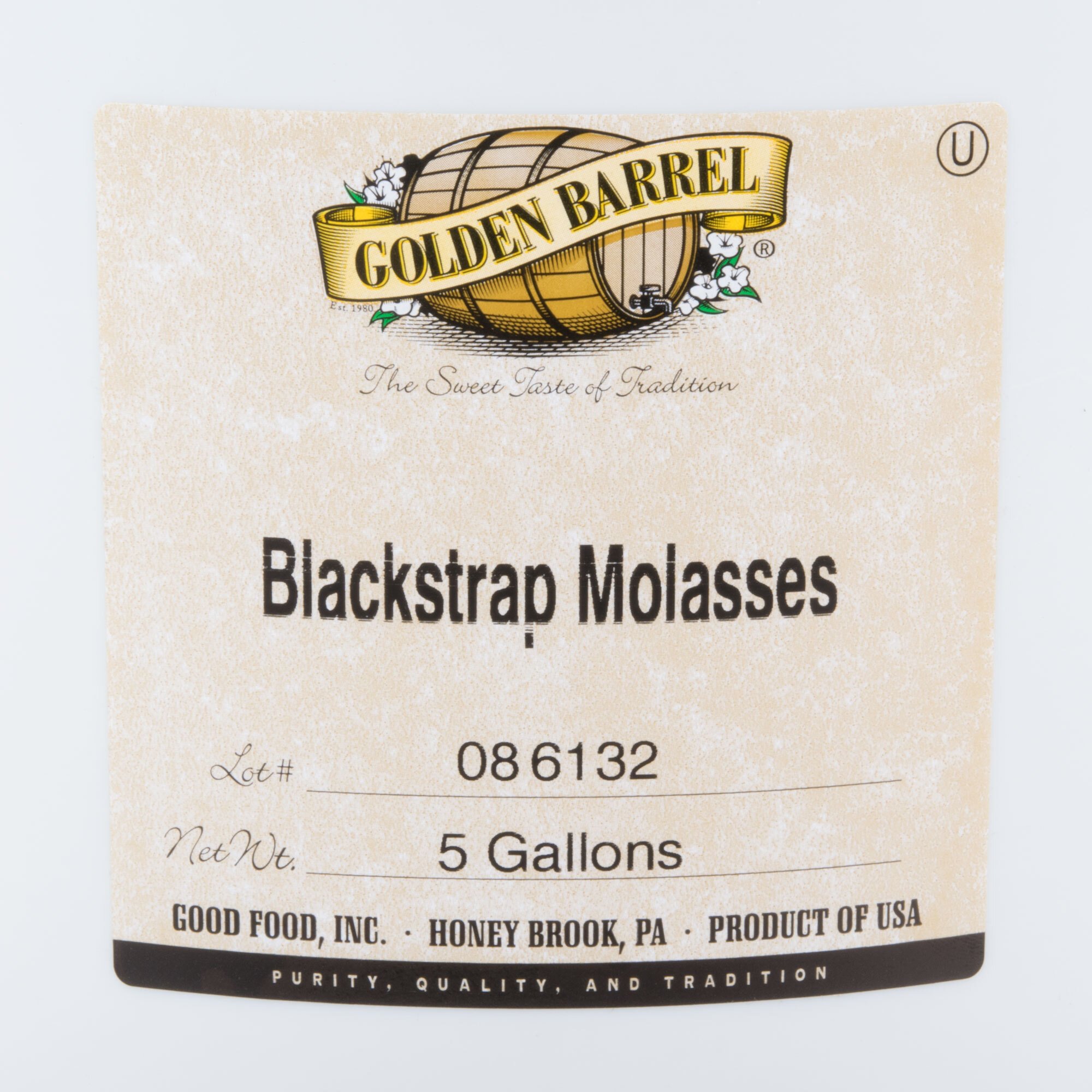 Golden Barrel Blackstrap Molasses Bulk 5 Gallon Container