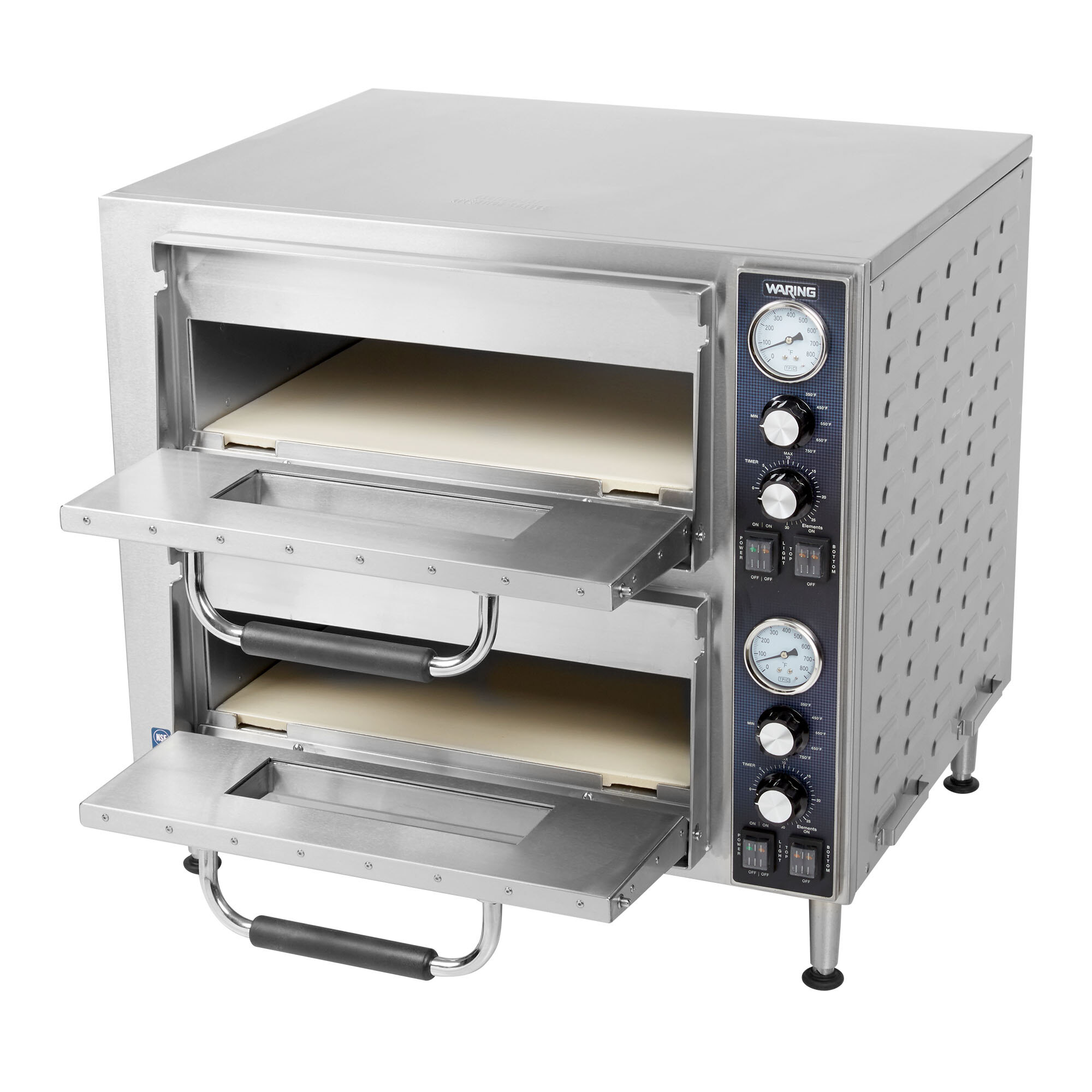 Waring WPO750 Double Deck Countertop Pizza Oven with Two Independent ...