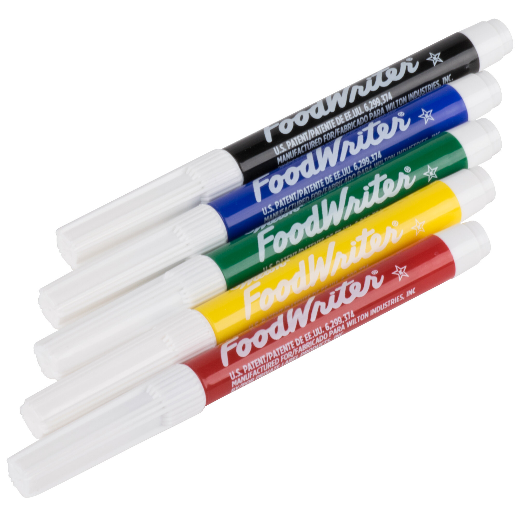 Wilton 609100 FoodWriter Fine Tip Edible Primary Color Markers 5/Pack